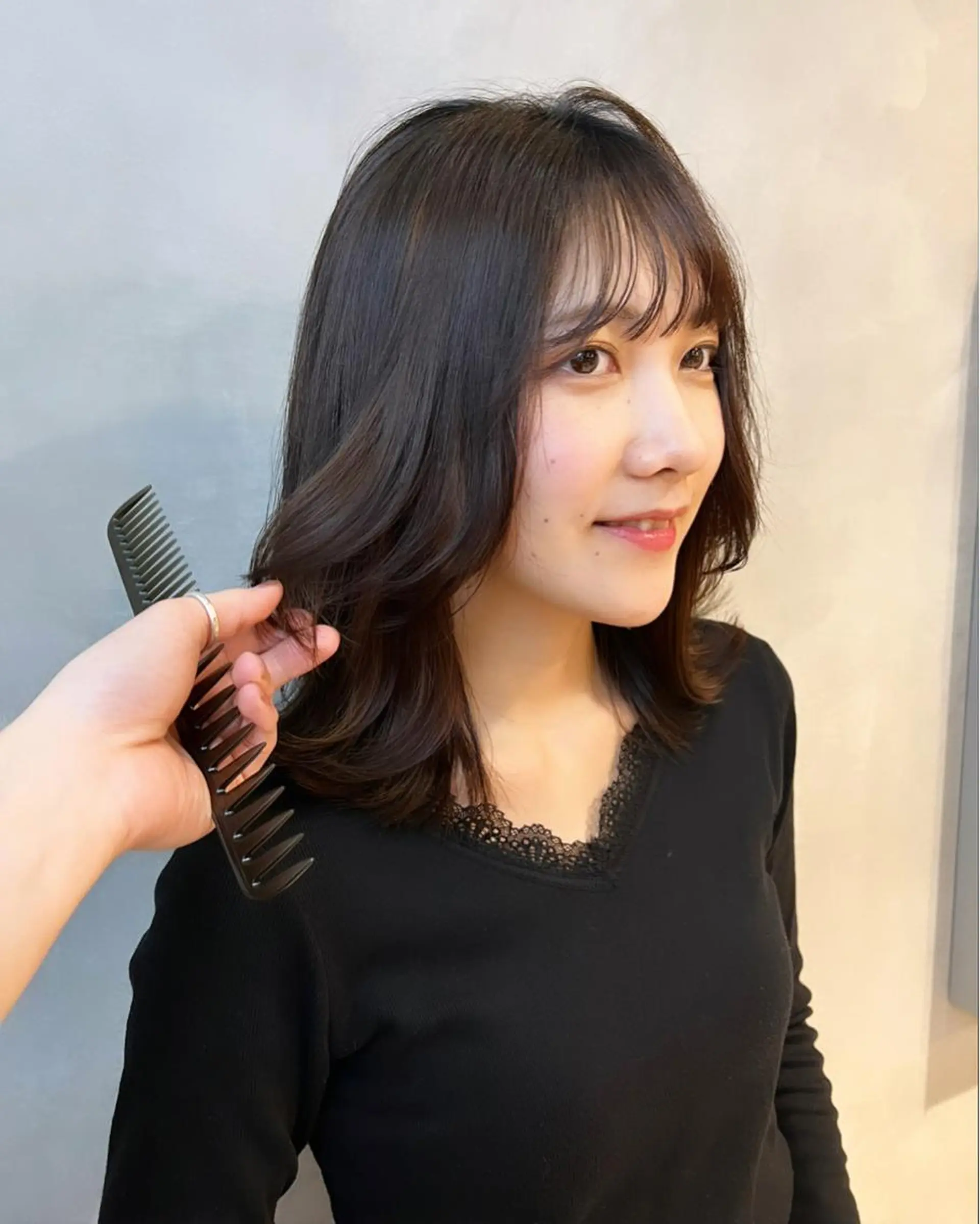 ミディアム くびれヘア カット レイヤーカット/ ヘッドスパ/ゆうきのヘアスタイル