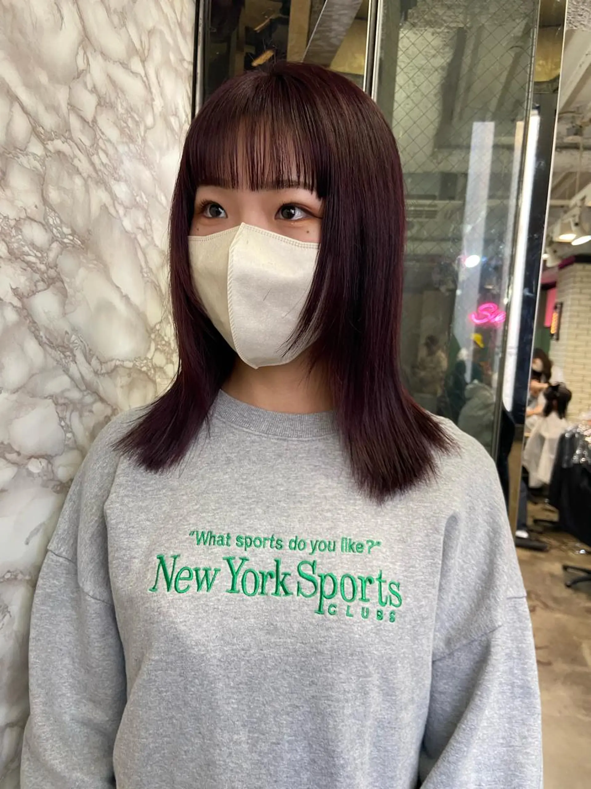 セミロング カラー カット ヘアカラー トリートメント 地毛風艶カラー🌿 喜多夏海のヘアスタイル
