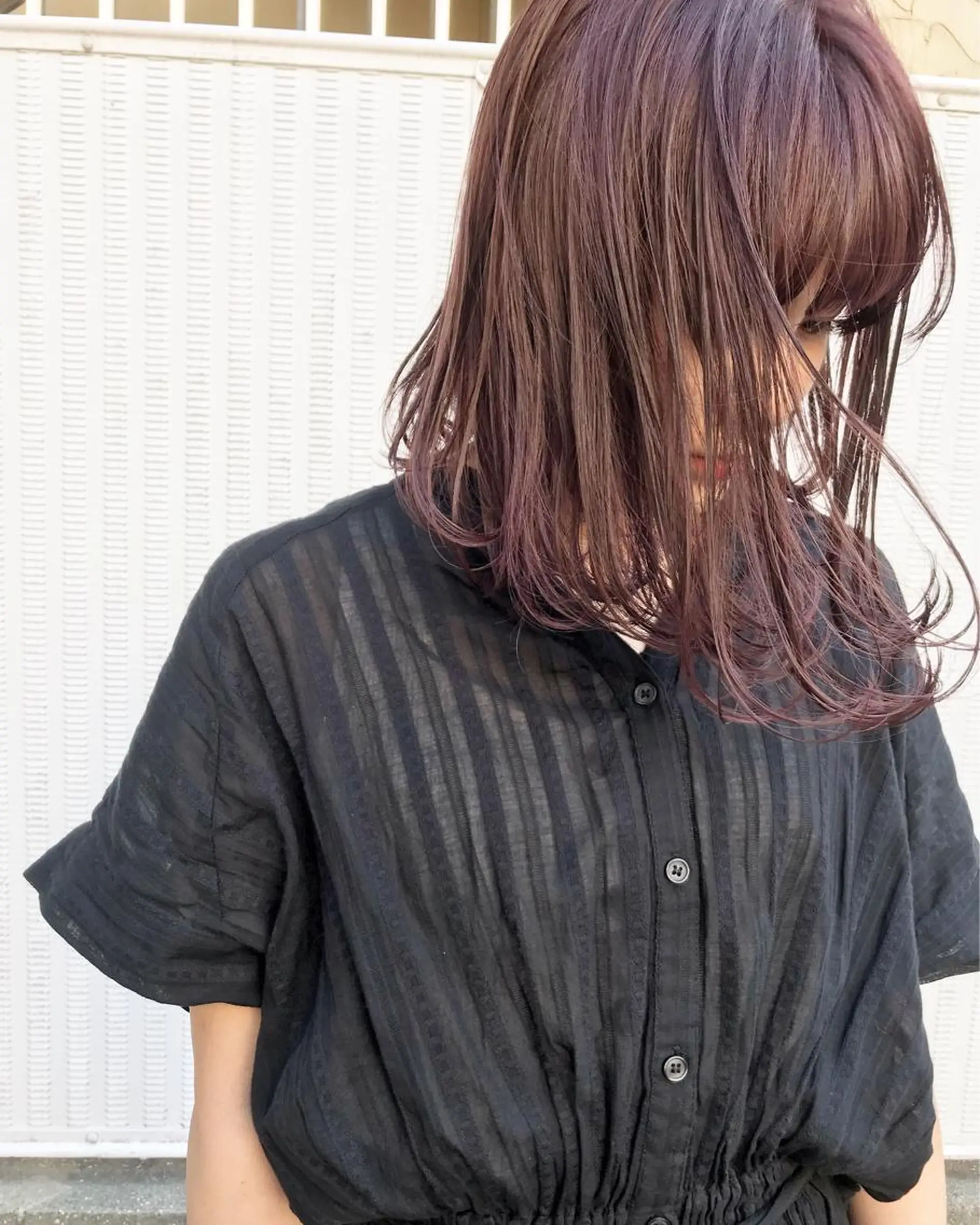 ミディアム カラー バイオレットカラー カット Musiiik hairのヘアスタイル