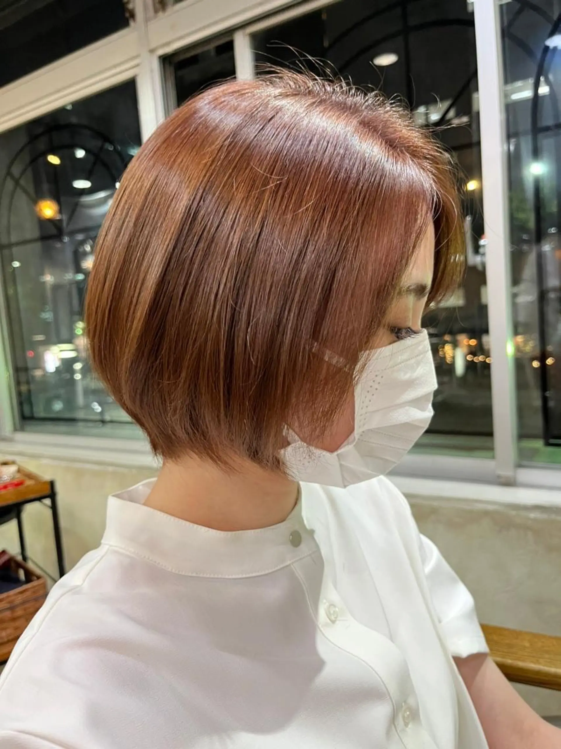 カラー ミディアム ヘアアレンジ パーマ アディクシーカラー アッシュ バレイヤージュ ベージュカラー ブリーチ newi grande 横浜店のヘアスタイル
