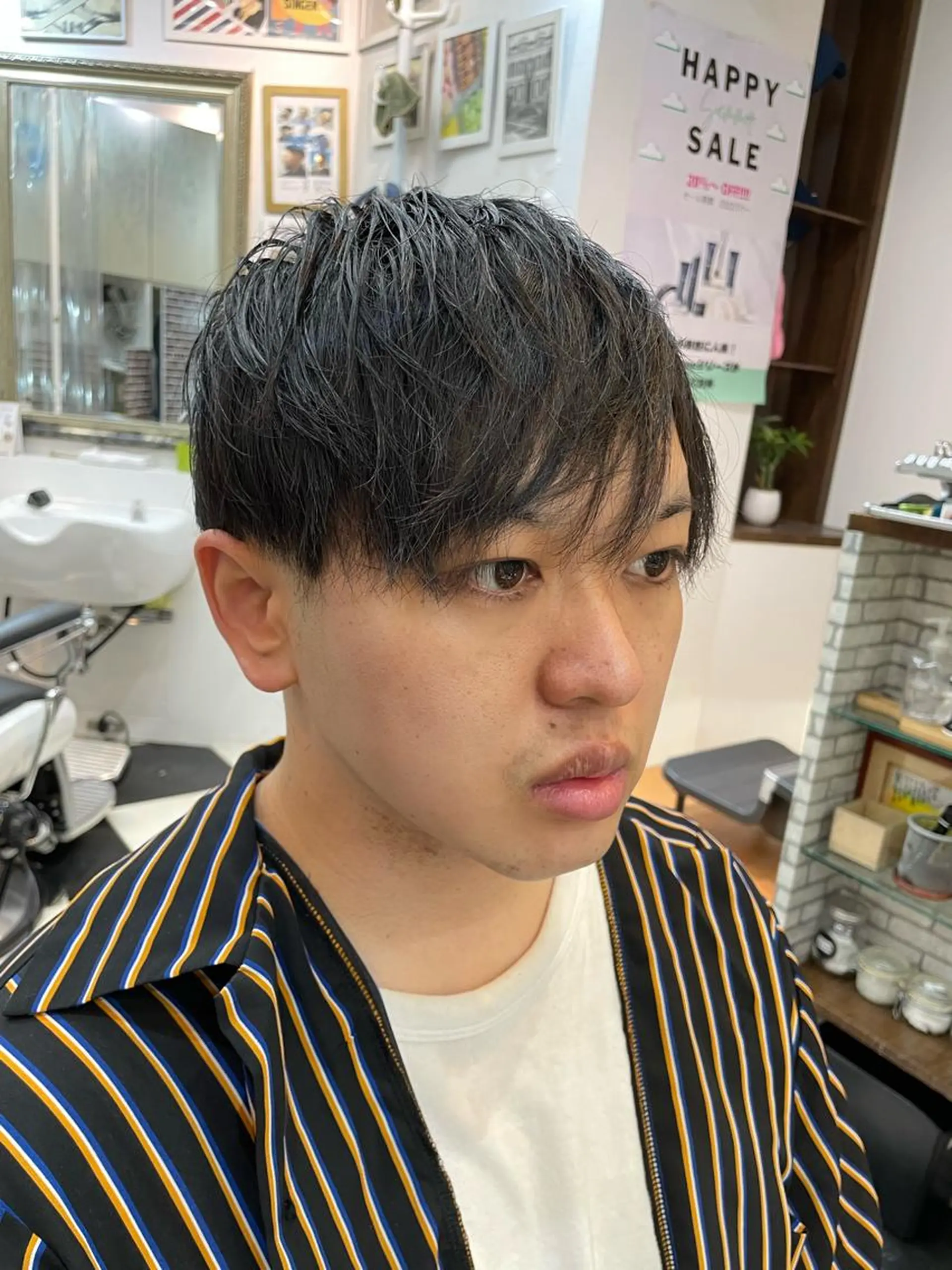 ミディアム ヘアアレンジ メンズ 髪や目黒店所属・Kamiya's TOKYO 安孫子のヘアスタイル