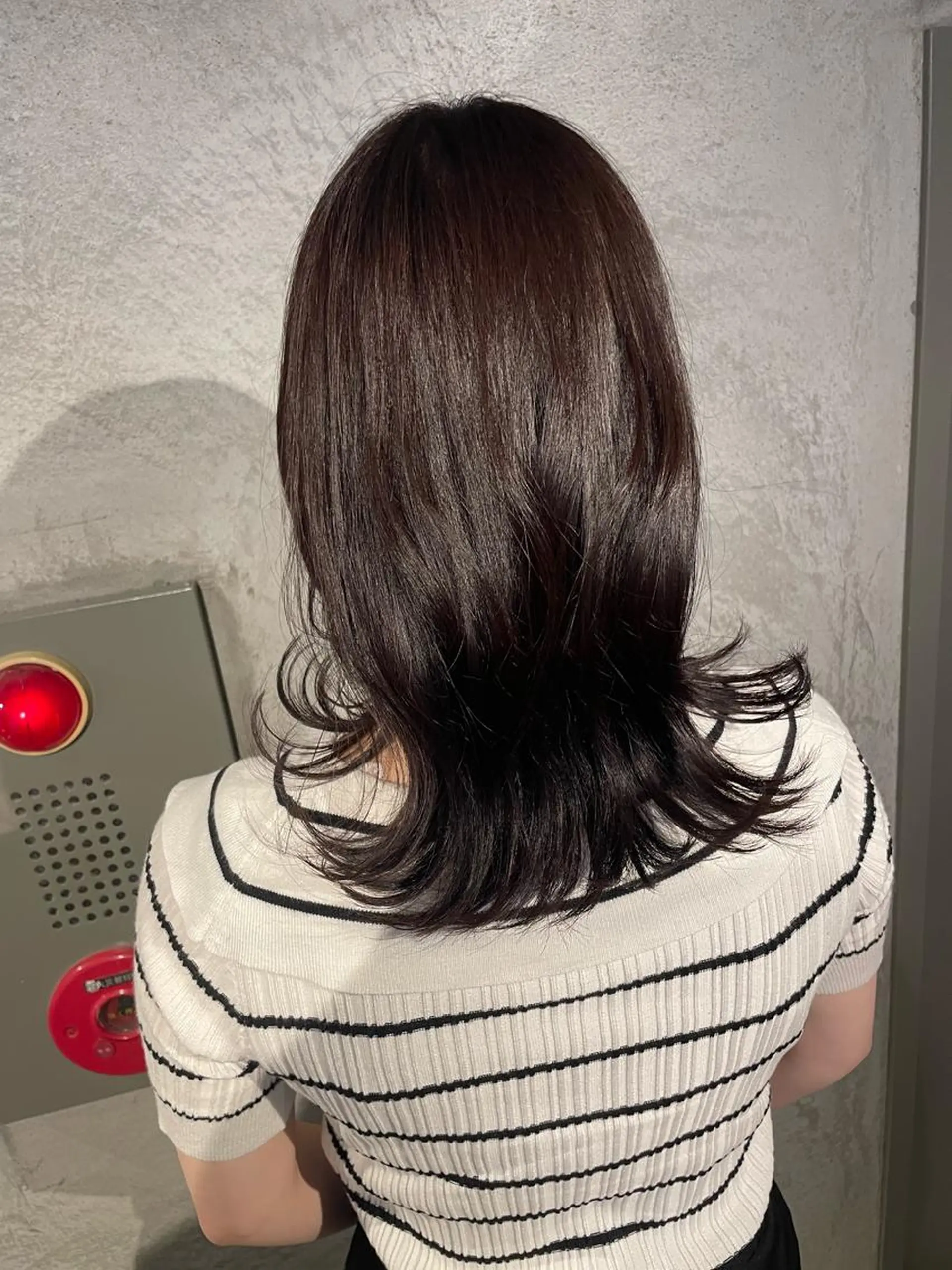 ミディアム カラー ブラウンカラー マツナガ トモコのヘアスタイル