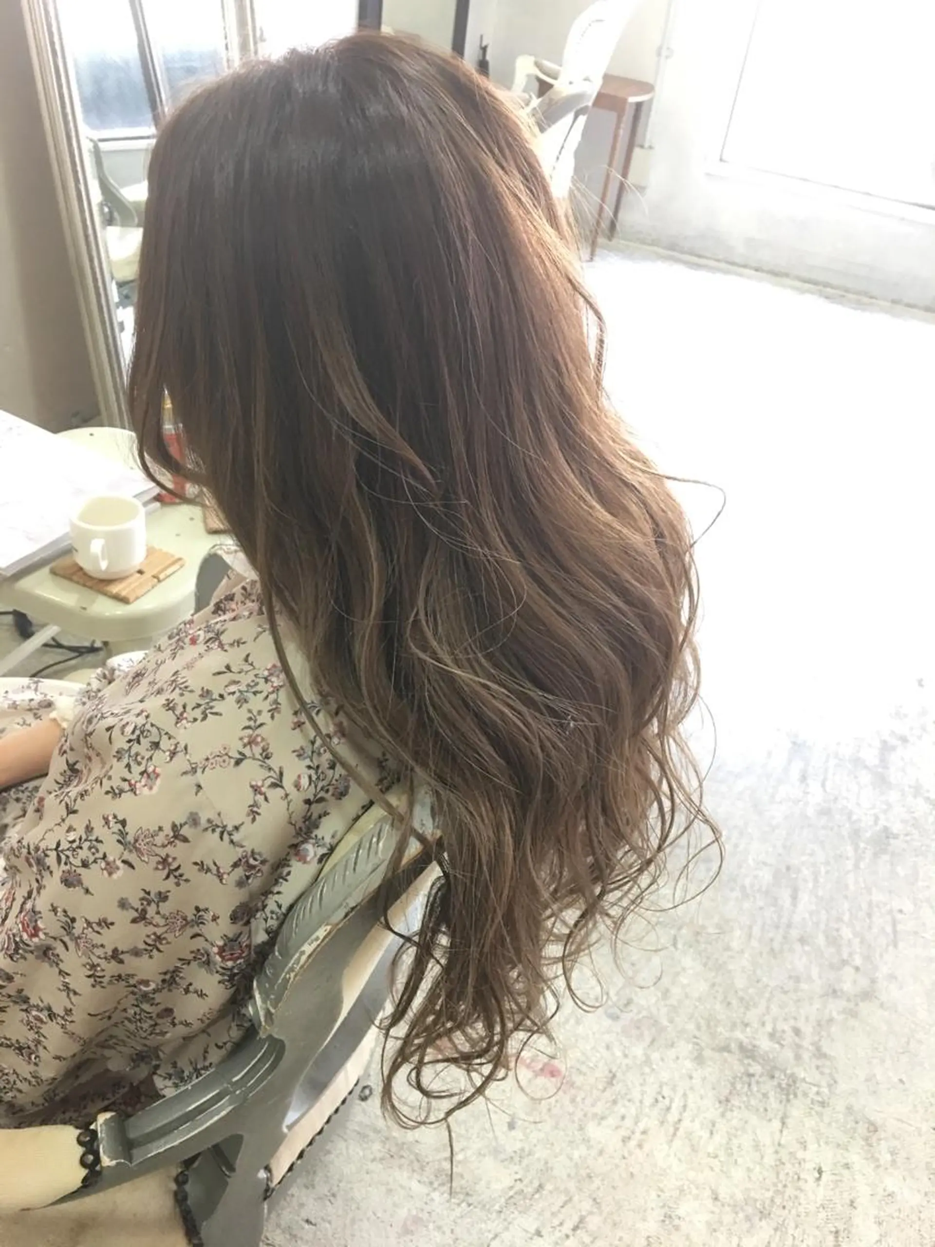 ロング カラー パーマ ヘアアレンジ 顔周りcut・ご相談 =新宿しずく🇰🇷のヘアスタイル