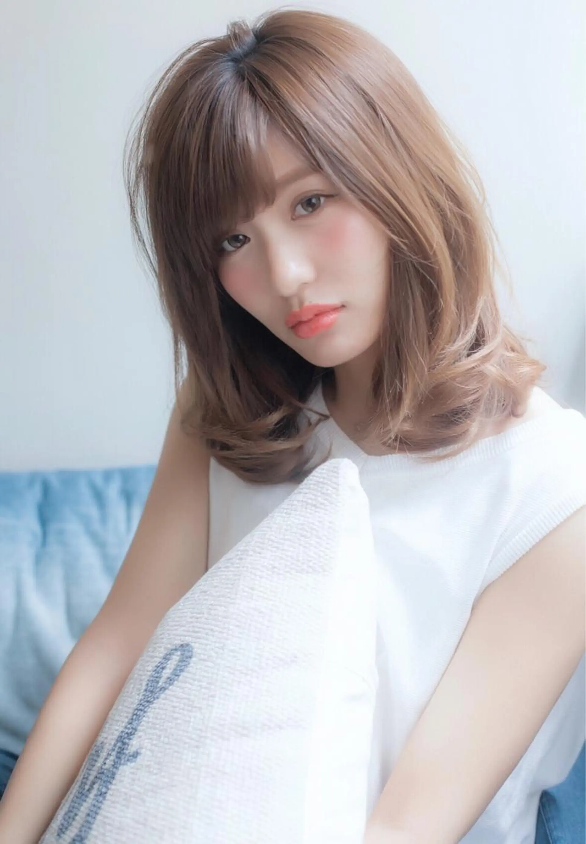 セミロング ボブ 外国人風カラー 似合わせカット 小顔カット 竹内ケンゴ🇰🇷 EIGHT藤沢のヘアスタイル