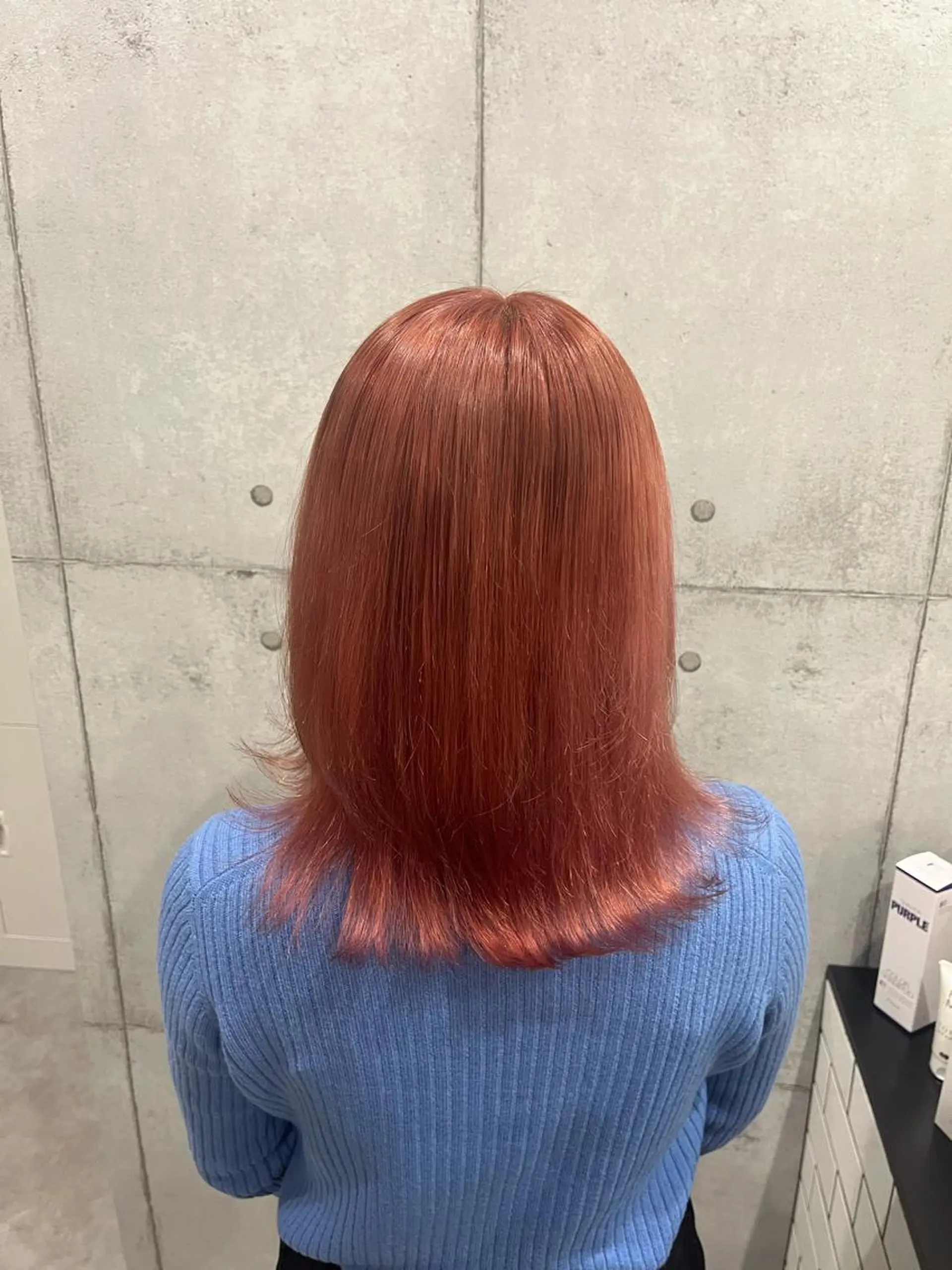ミディアム カラー ヘアカラー トリートメント ヘアセット newi赤羽 HINATAのヘアスタイル