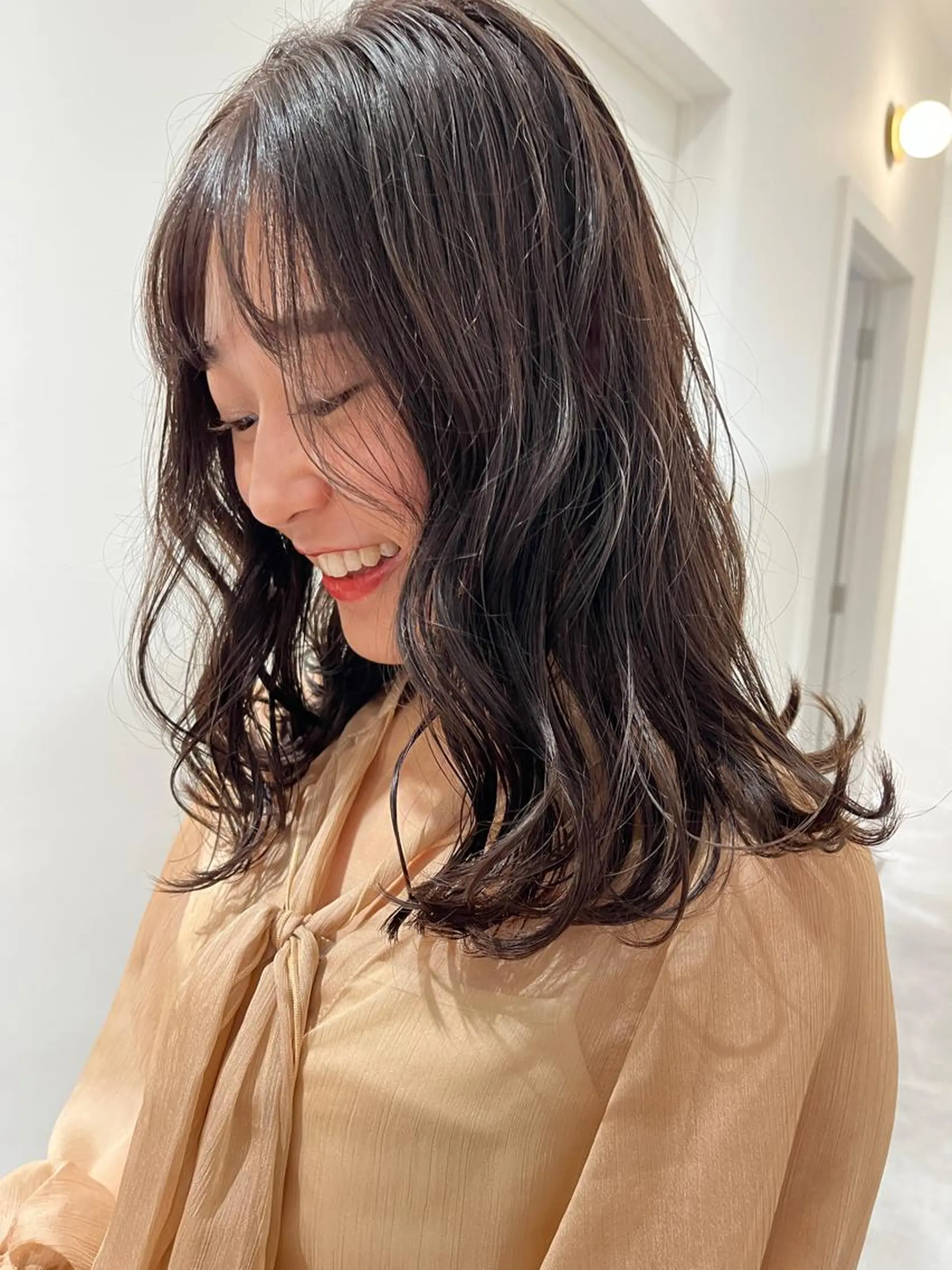 セミロング カラー 似合わせ/レイヤー/ ボブ/西島 絢香のヘアスタイル