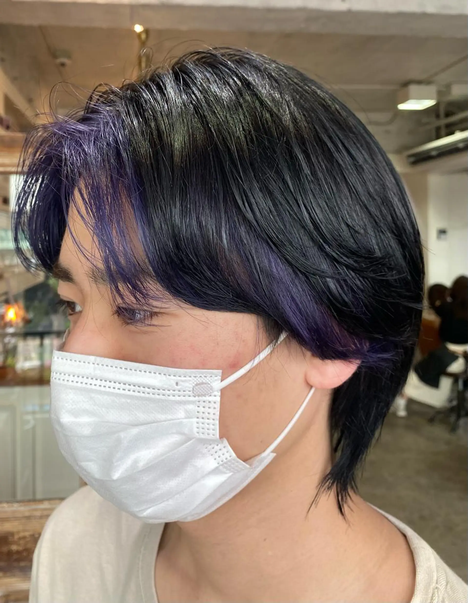 カラー 森田翔斗 顔周りレイヤーのヘアスタイル