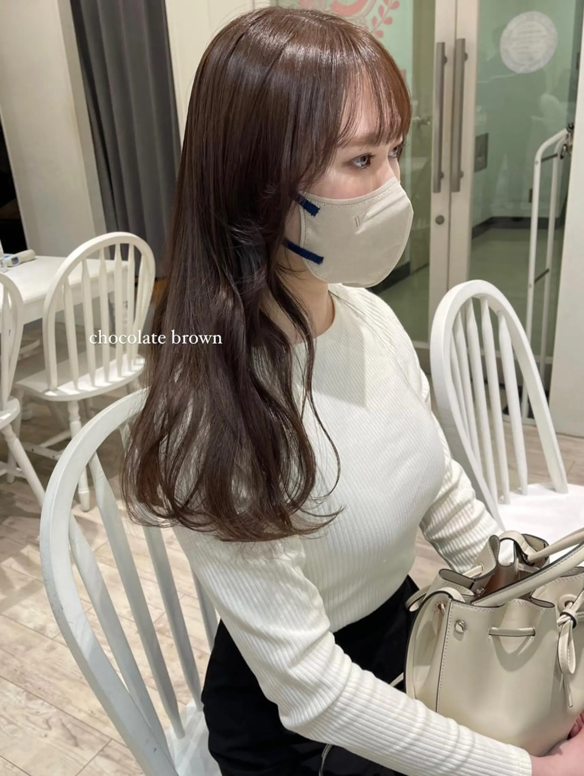 ロング カラー ブラウンカラー チョコレートブラウン 色落ちまで可愛く✨ モテカラー別所好葉のヘアスタイル