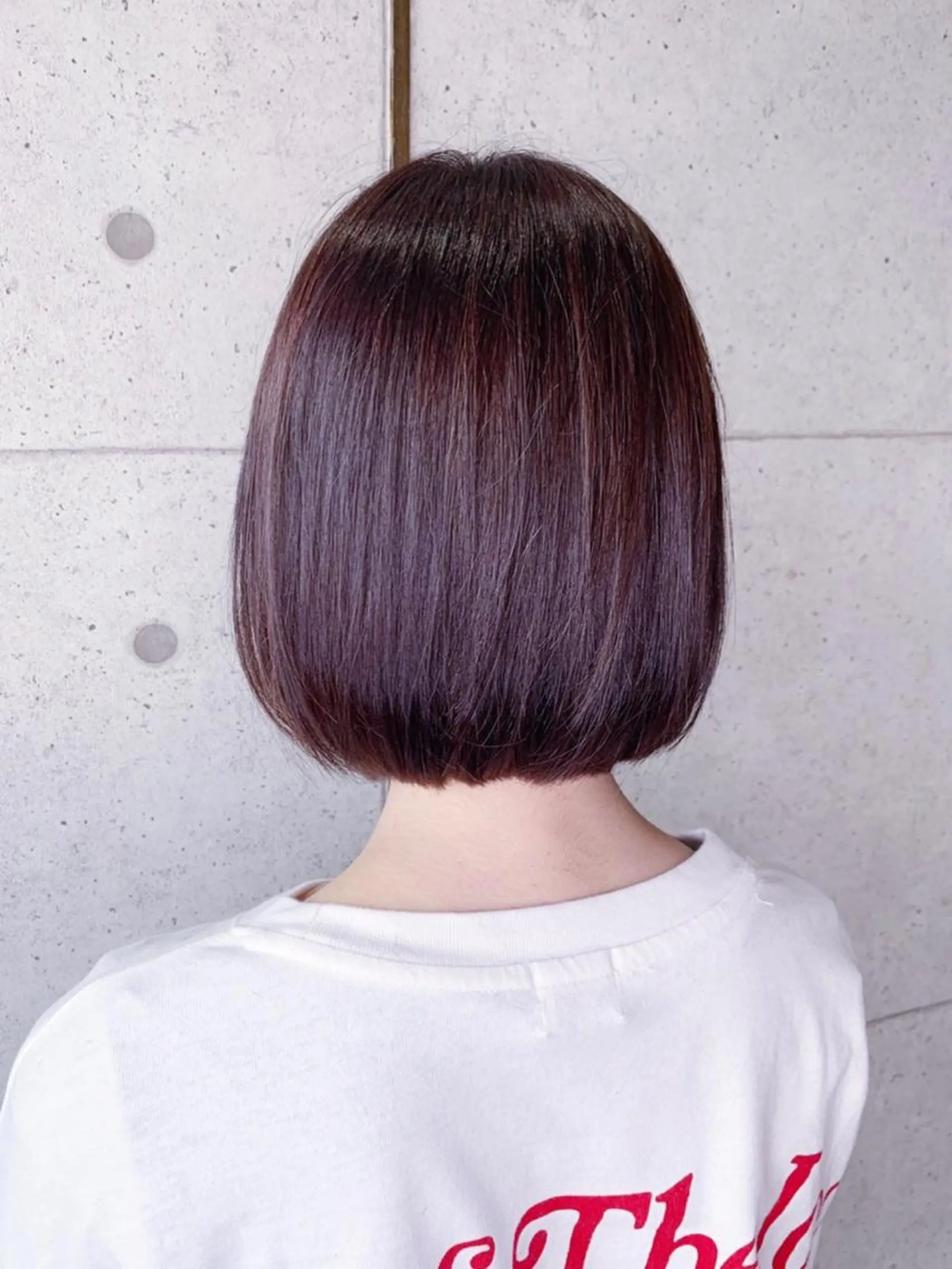 ミディアム カラー 透明感カラー イルミナカラー パープルカラー トリートメント 福森 みずきのヘアスタイル