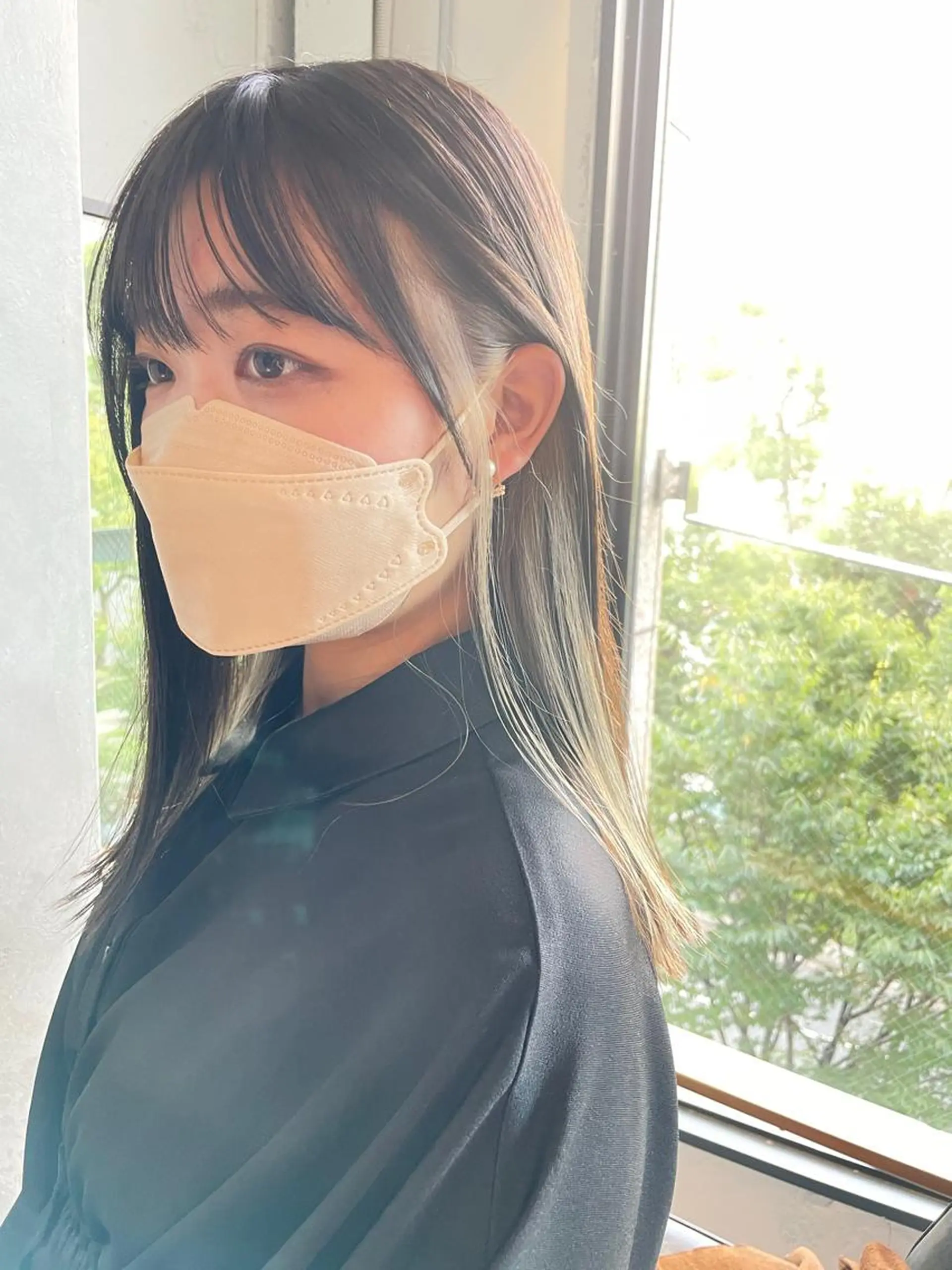 ミディアム トリートメント 美髪矯正/艶カラー ボブ/栄/鐘ヶ江純也のヘアスタイル