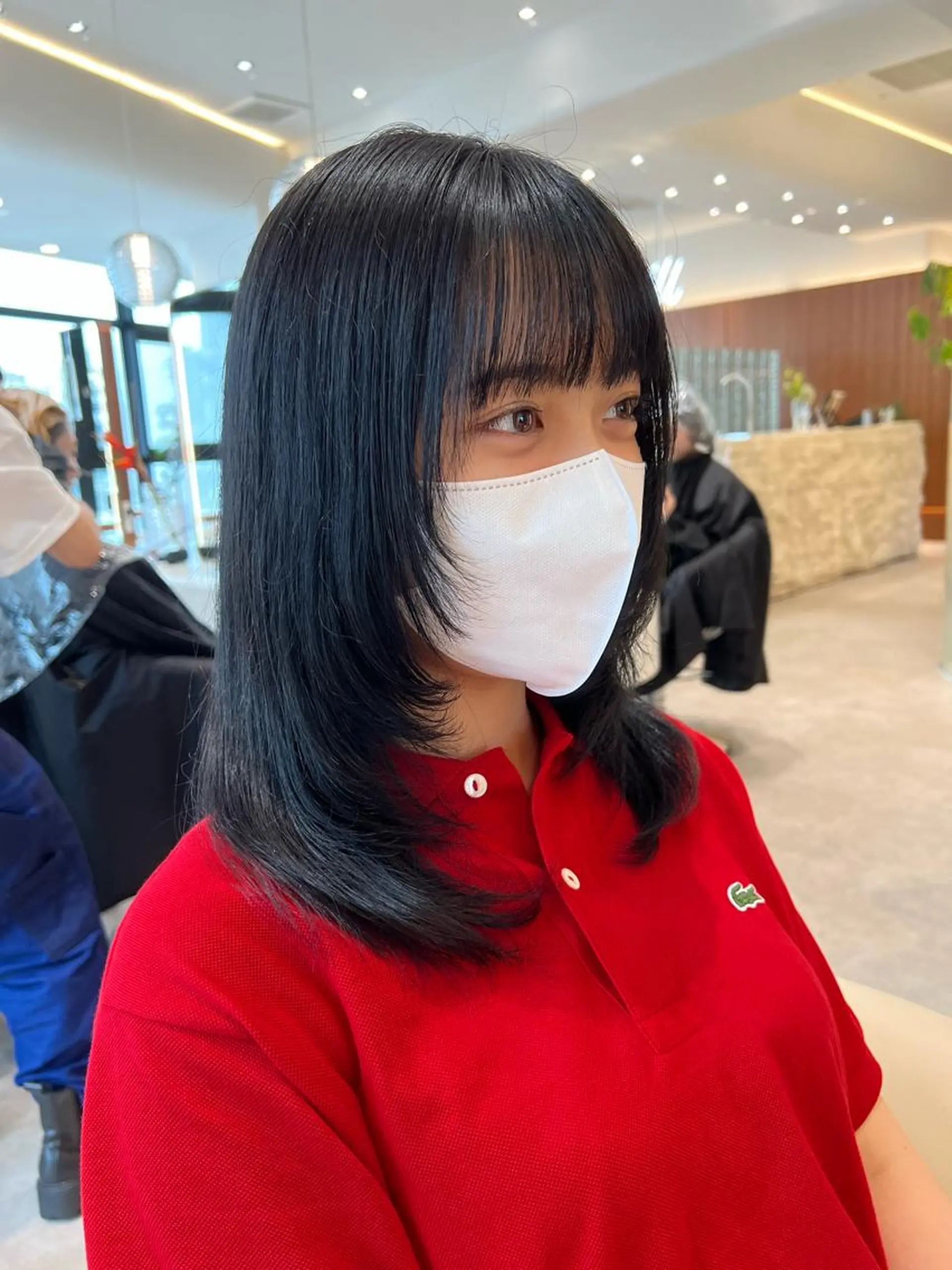 ミディアム カラー 韓国風ヘア レイヤーカット 韓国レイヤー🇰🇷 韓国研修◎渋谷カイトのヘアスタイル