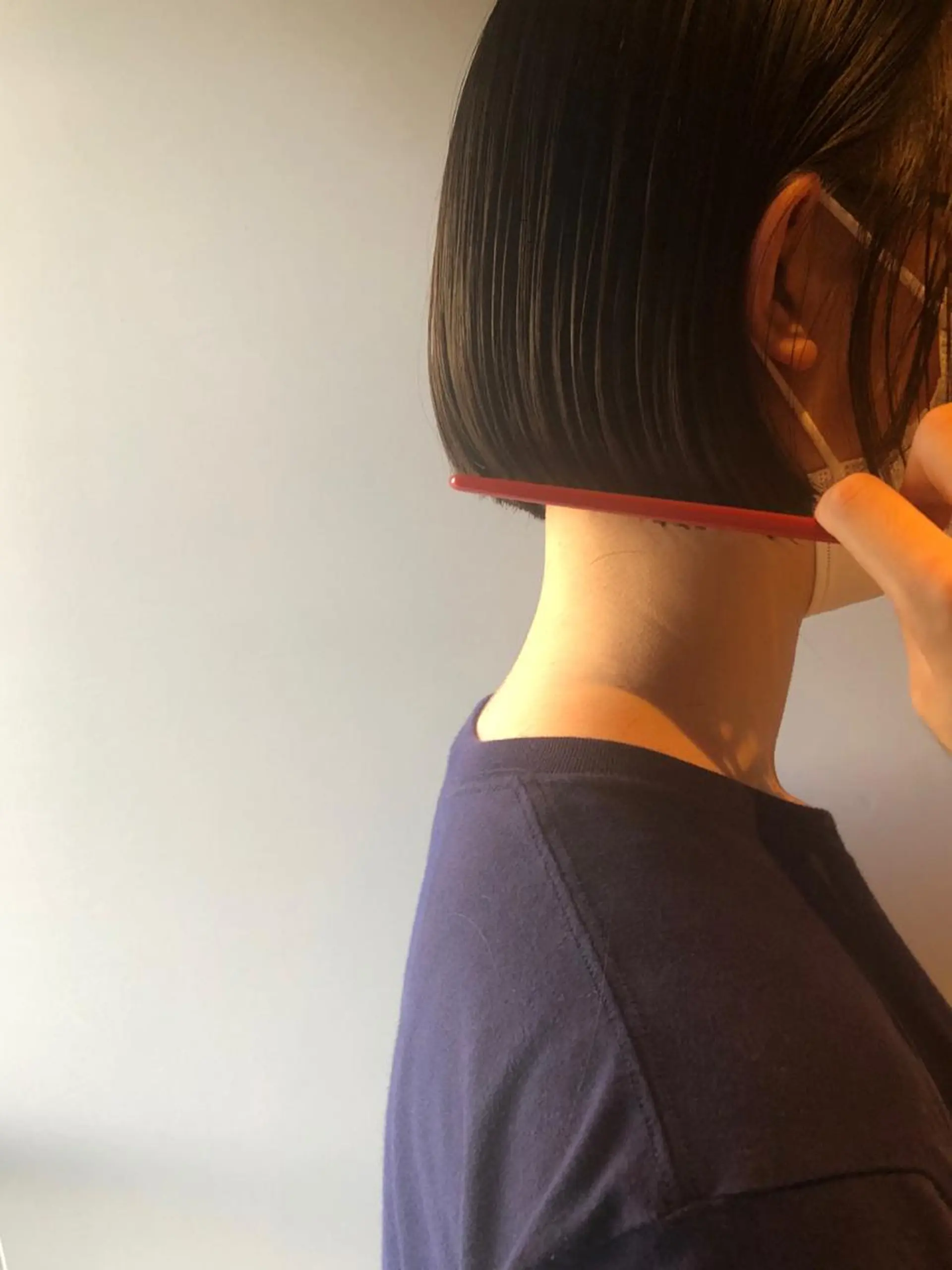 ショート ワンレンボブ ボブ ケアブリーチ/ エクステ/レイヤーのヘアスタイル