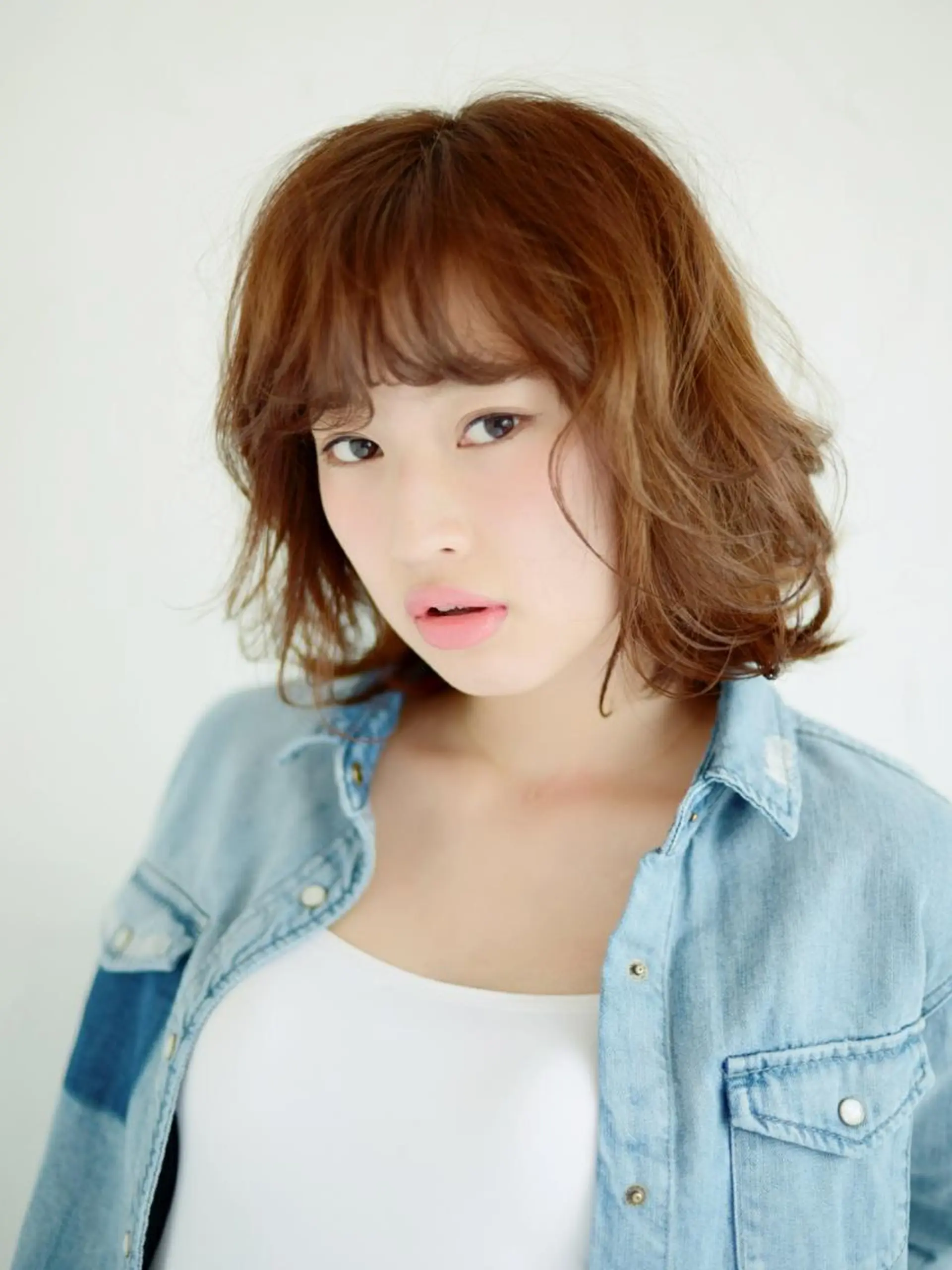 ミディアム カラー パーマ 倉橋 俊輔のヘアスタイル