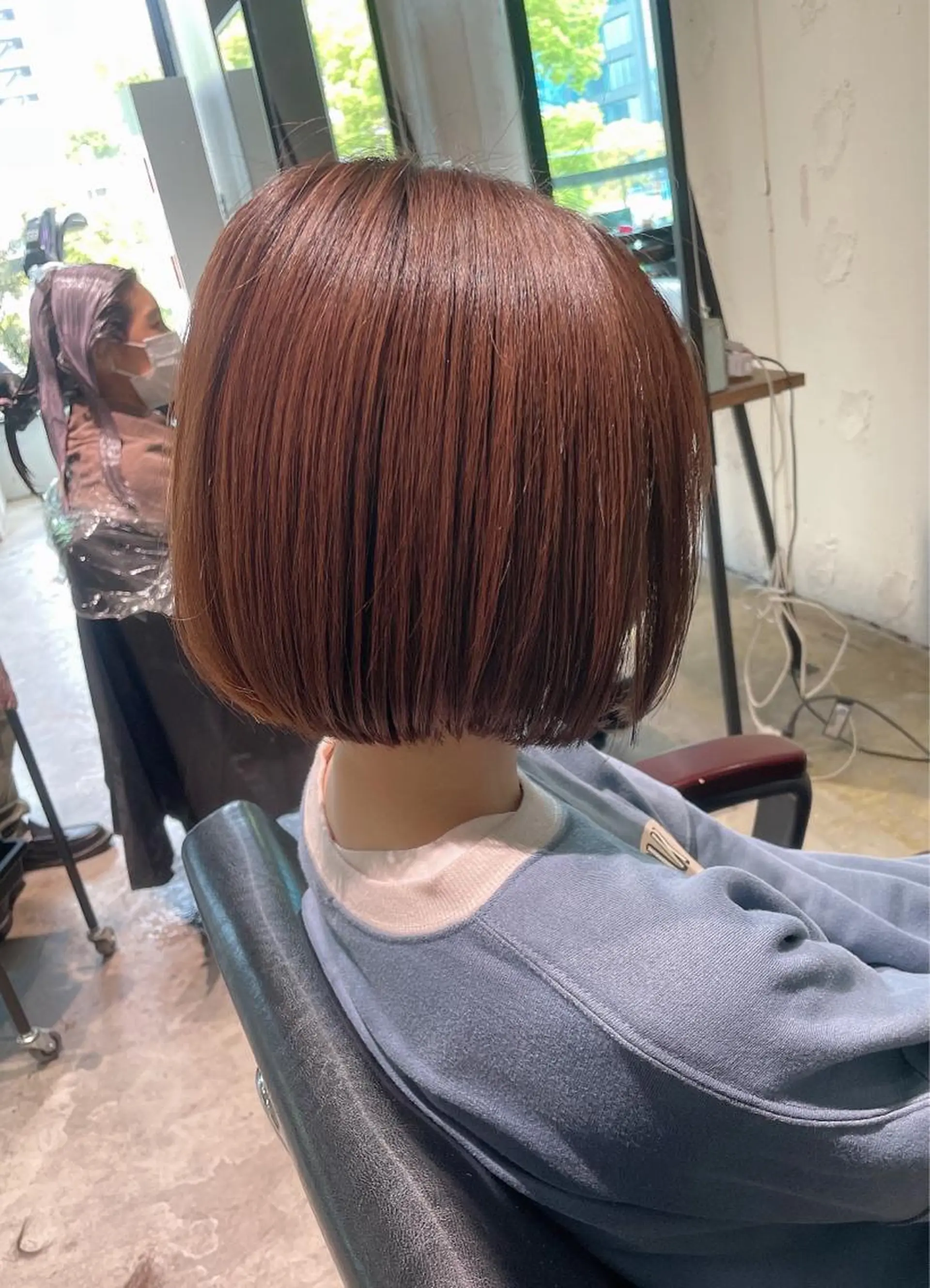 ショート 美髪矯正/艶カラー ボブ/栄/鐘ヶ江純也のヘアスタイル