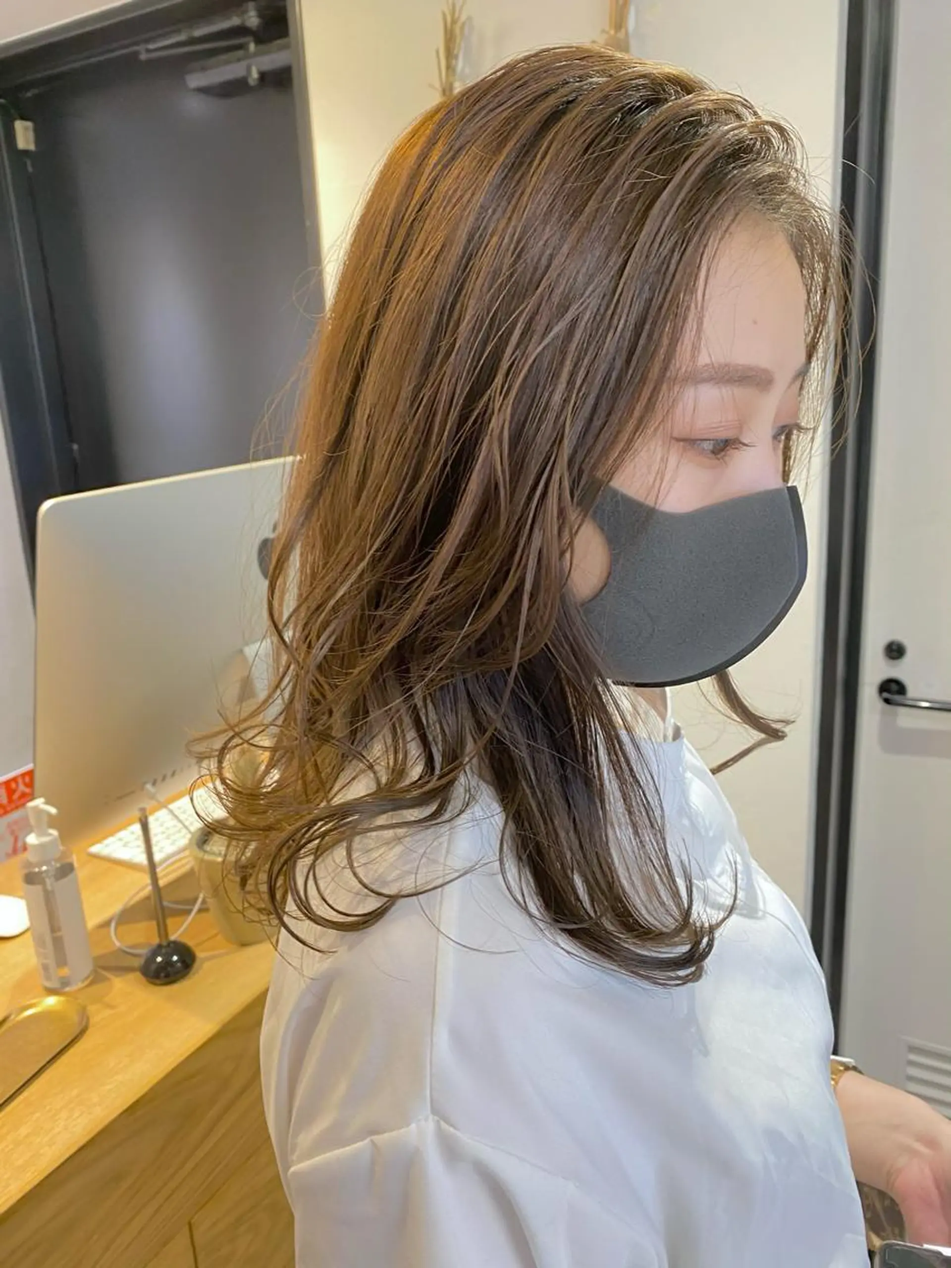 セミロング ちばた/レイヤー 似合わせ/大阪中津のヘアスタイル