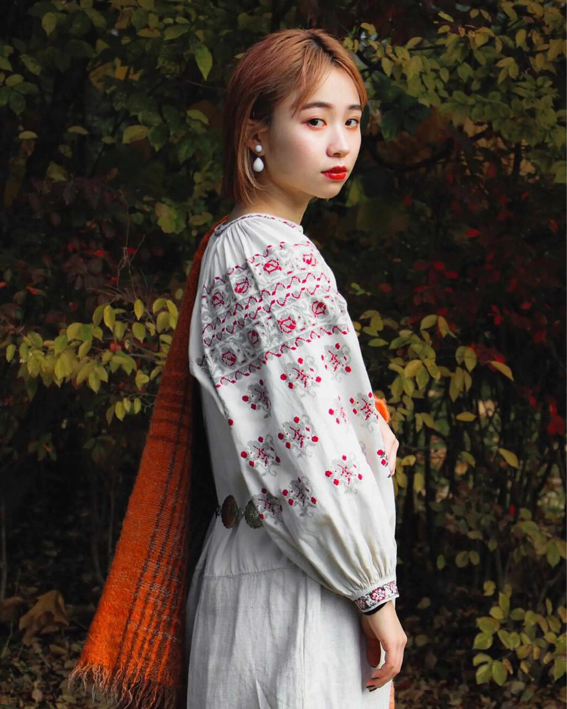 ショート カラー パーマ/レイヤー 岩山丈一郎のヘアスタイル