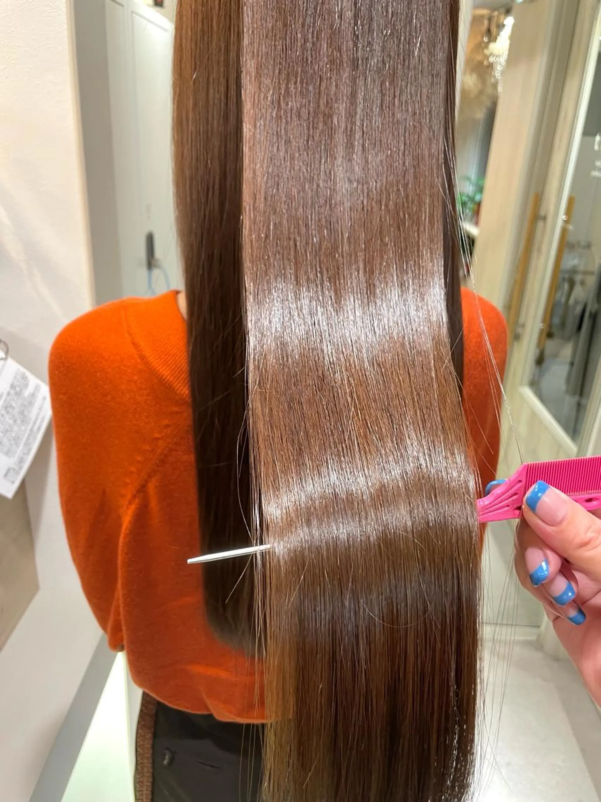 ロング カラー カット ヘアカラー トリートメント 西 めぐみのヘアスタイル