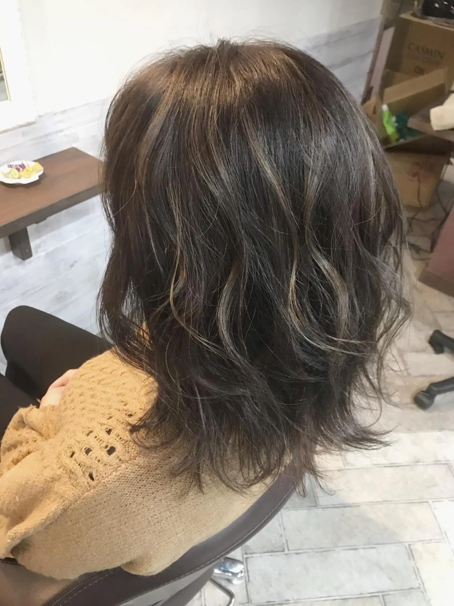 ミディアム カラー アイラッシュ/美容室 個室/瀬戸 一菜のヘアスタイル