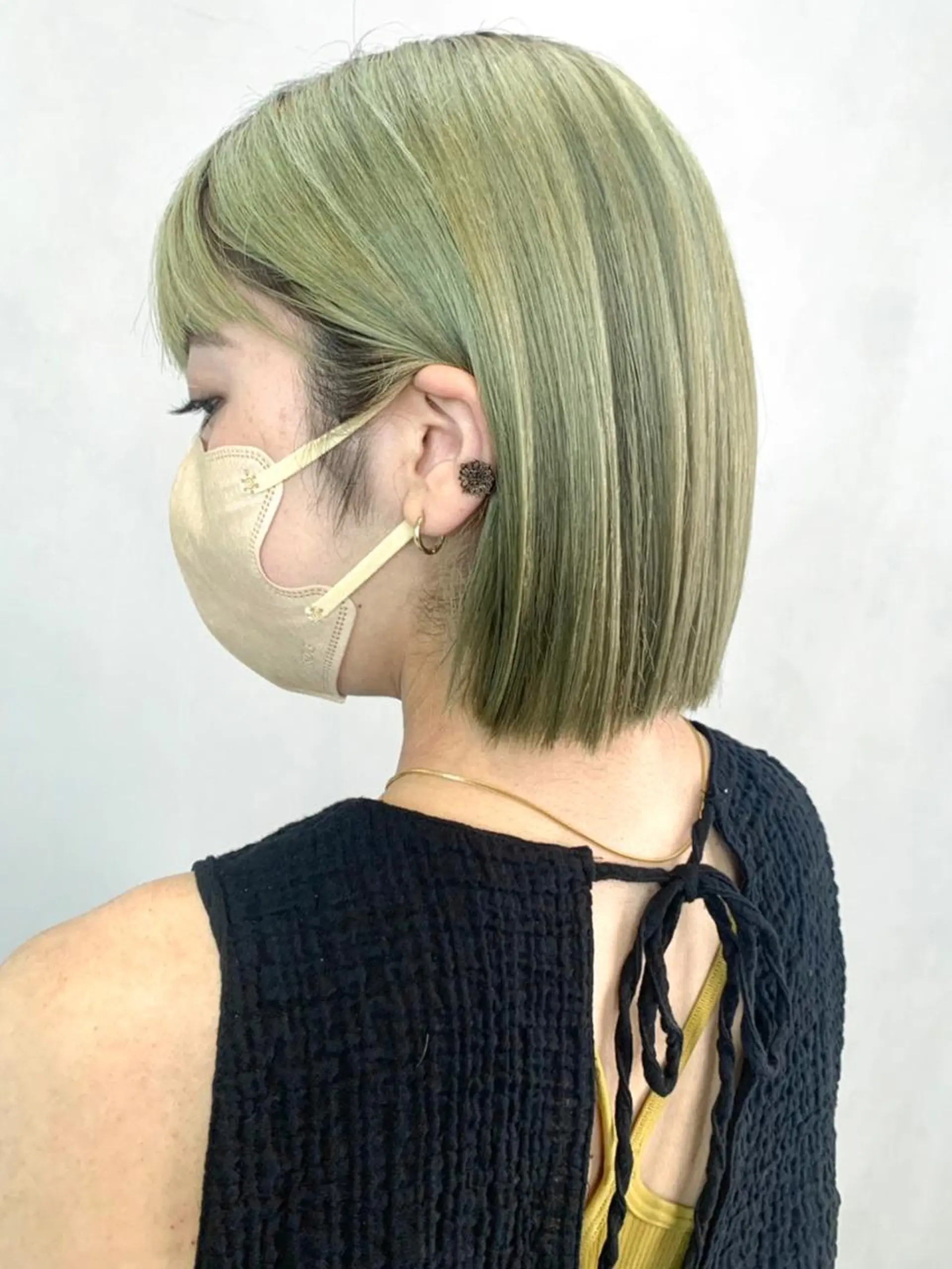 ミディアム パーマ ヘアアレンジ カラー 切りっぱなしボブ ボブ カット ヘアカラー トリートメント ITbyALBUM 藤沢店のヘアスタイル