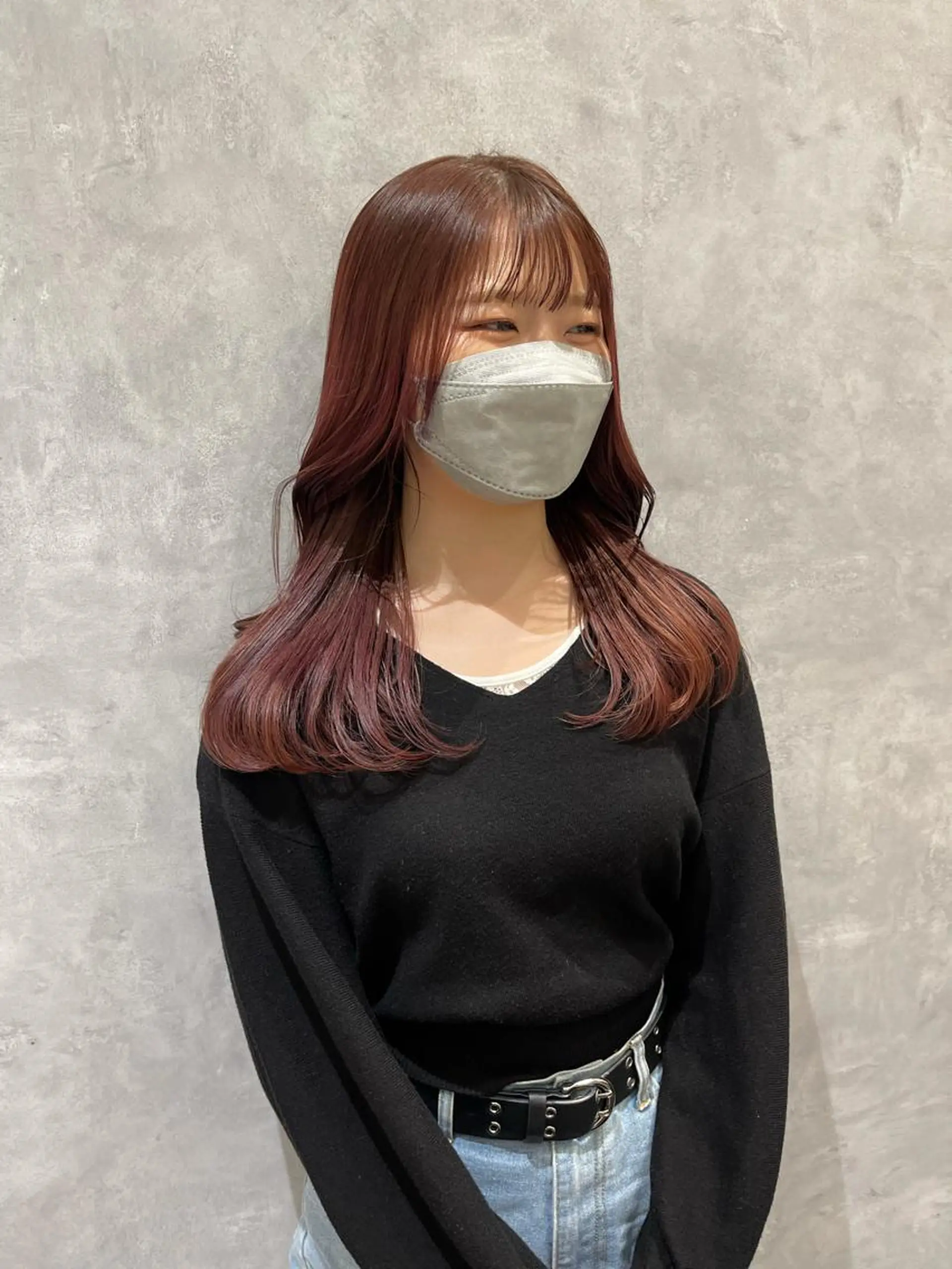 ロング カラー ブリーチ ブラウンカラー ブリーチなしカラー ピンクカラー ピンクブラウン カット トリートメント ヘアスタイルは 『キーちゃん』に！のヘアスタイル