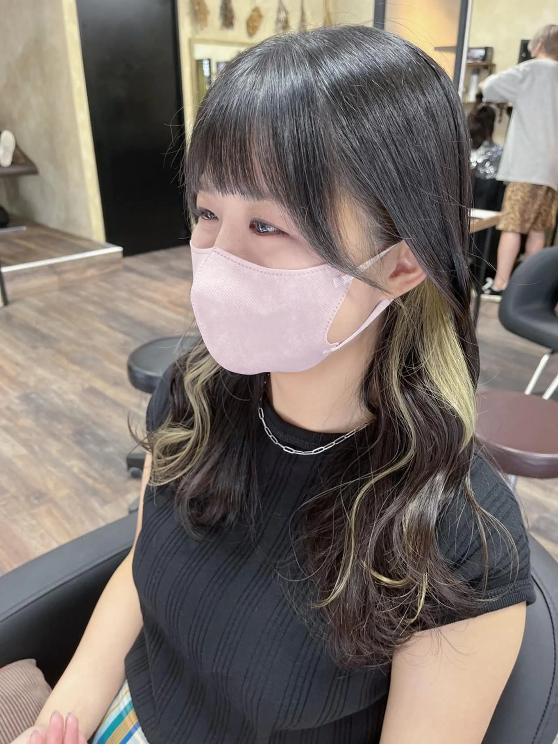 ロング カラー ヘアアレンジ インナーカラー 天使の羽バング・フェザーバング 🤍清楚系 韓国レイヤー🤍拓朗のヘアスタイル