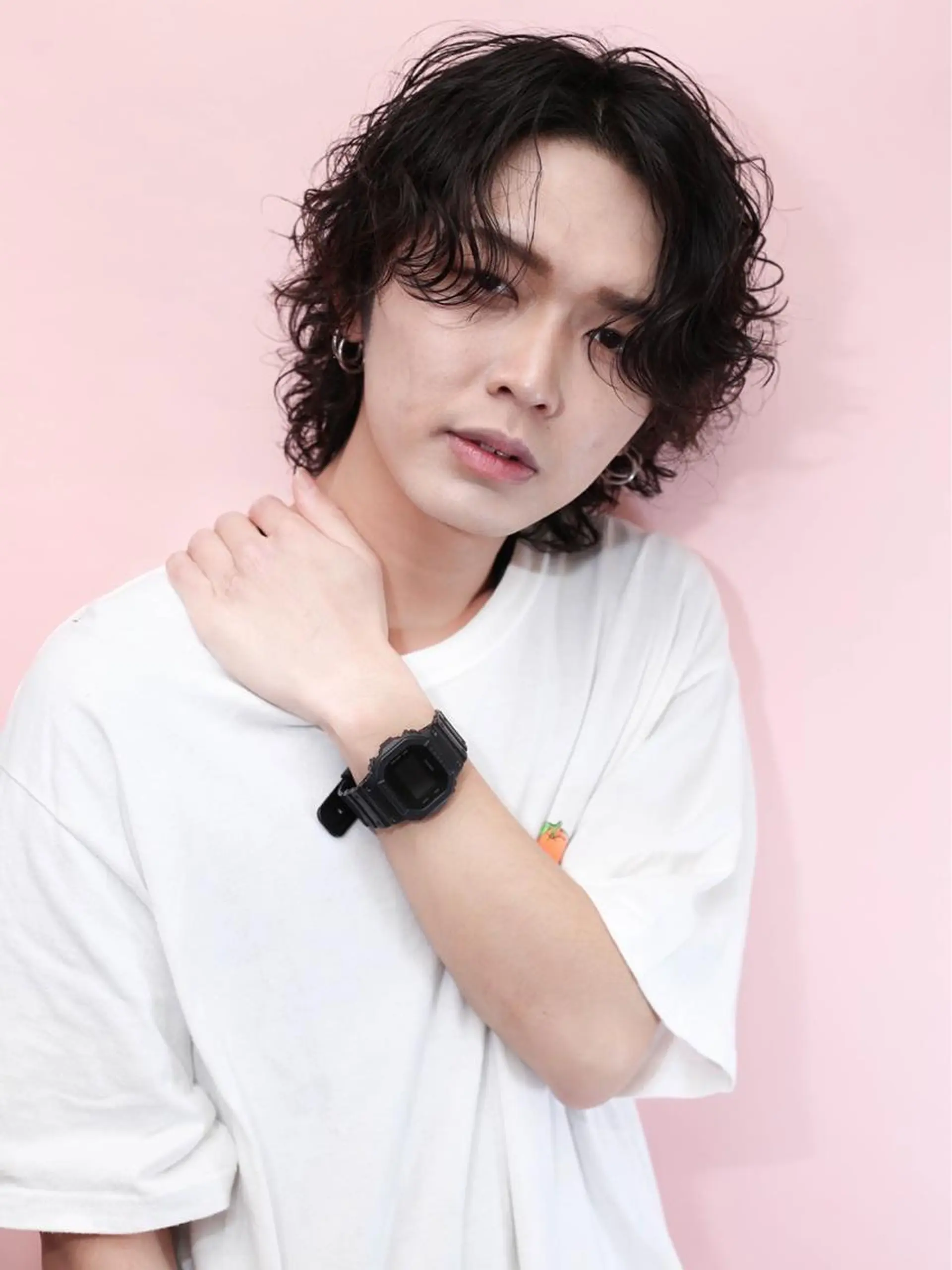 ミディアム ミディアムパーマ カット メンズカット 鈴木ルナのヘアスタイル