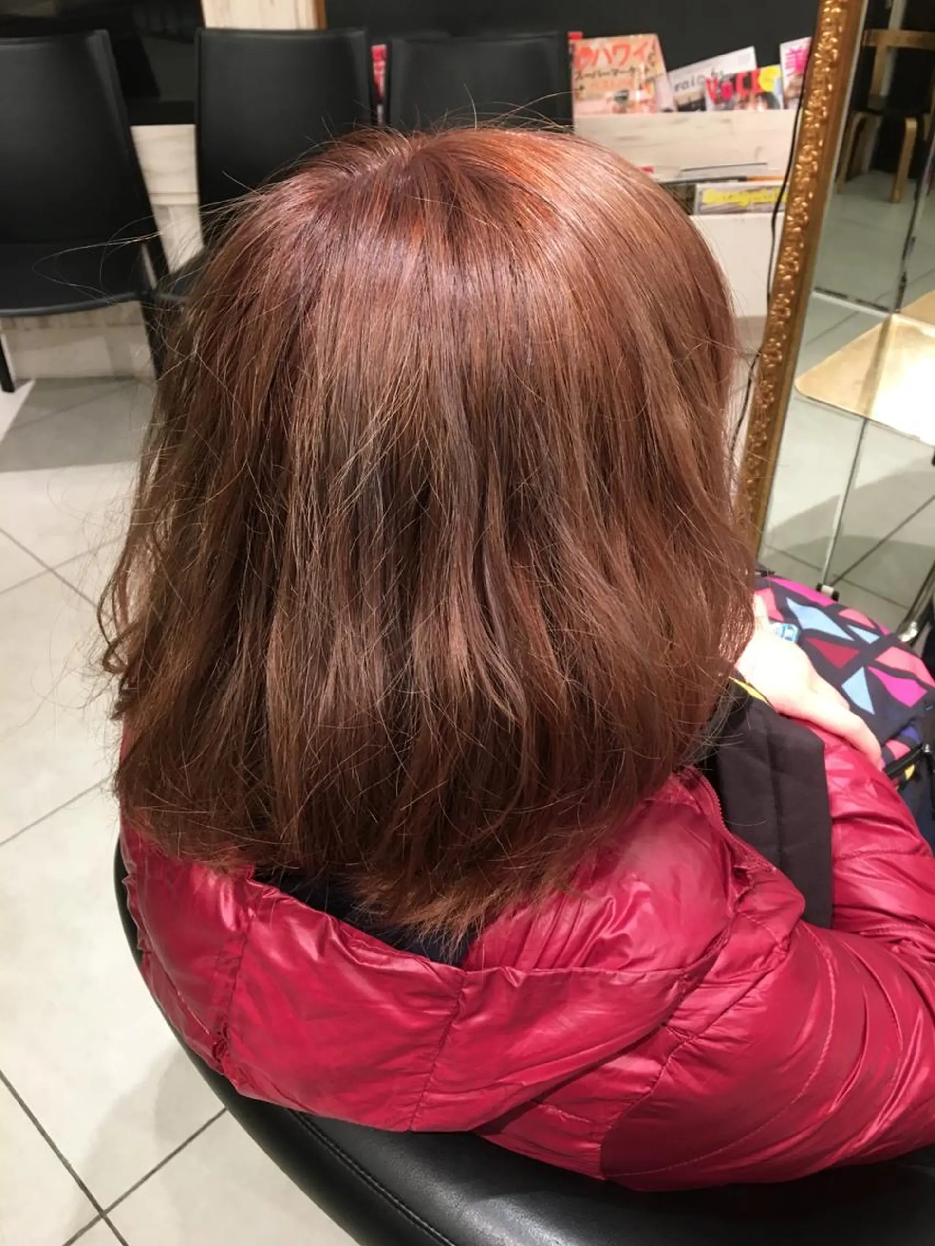 ミディアム カラー アッシュ ピンクカラー ピンクアッシュ 永井大樹✨ 透明感カラー✨のヘアスタイル