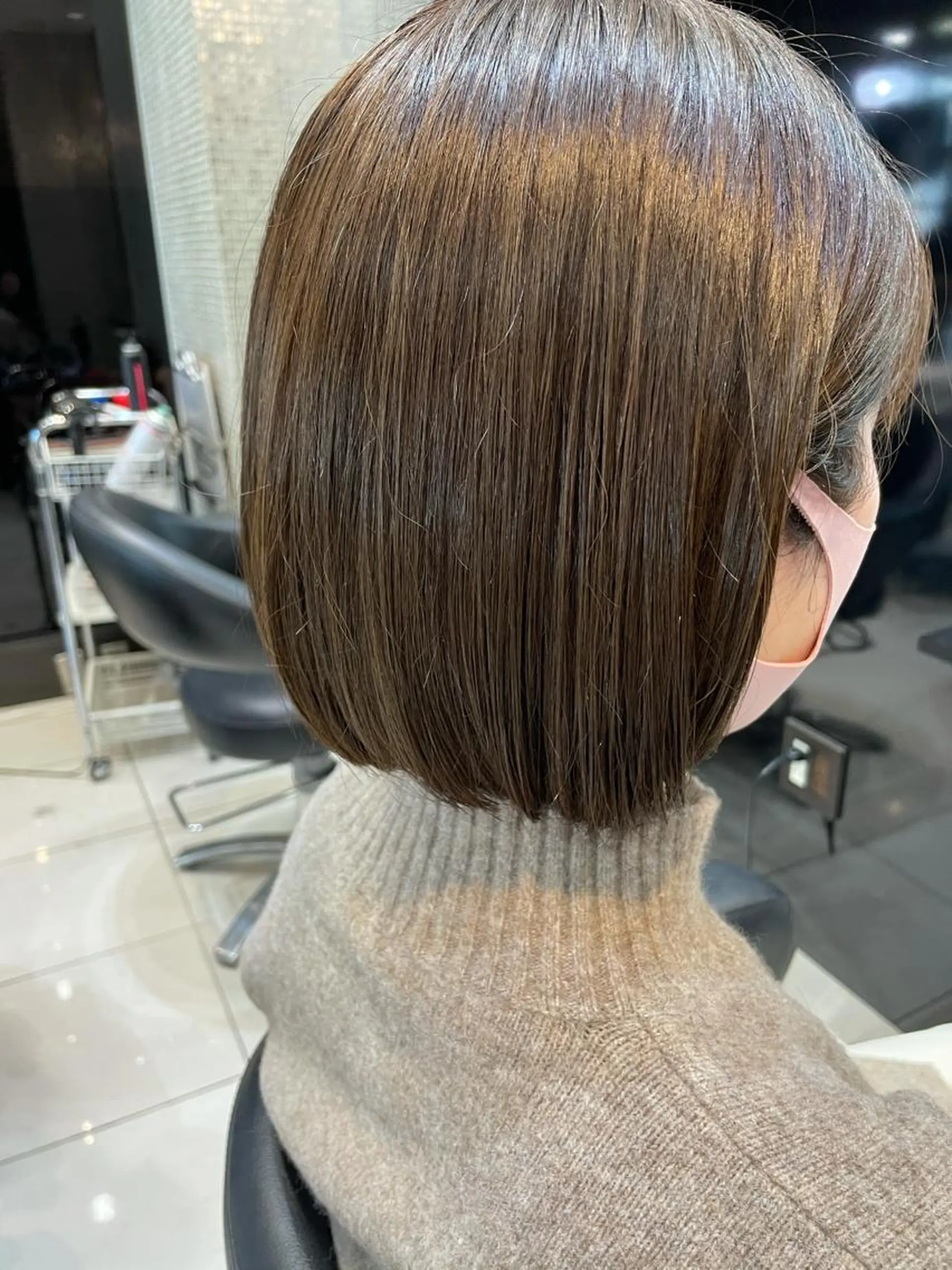 ショート カラー オリーブカラー ボブ カット 女性リピ90%🍨 🩷佐藤みずきのヘアスタイル