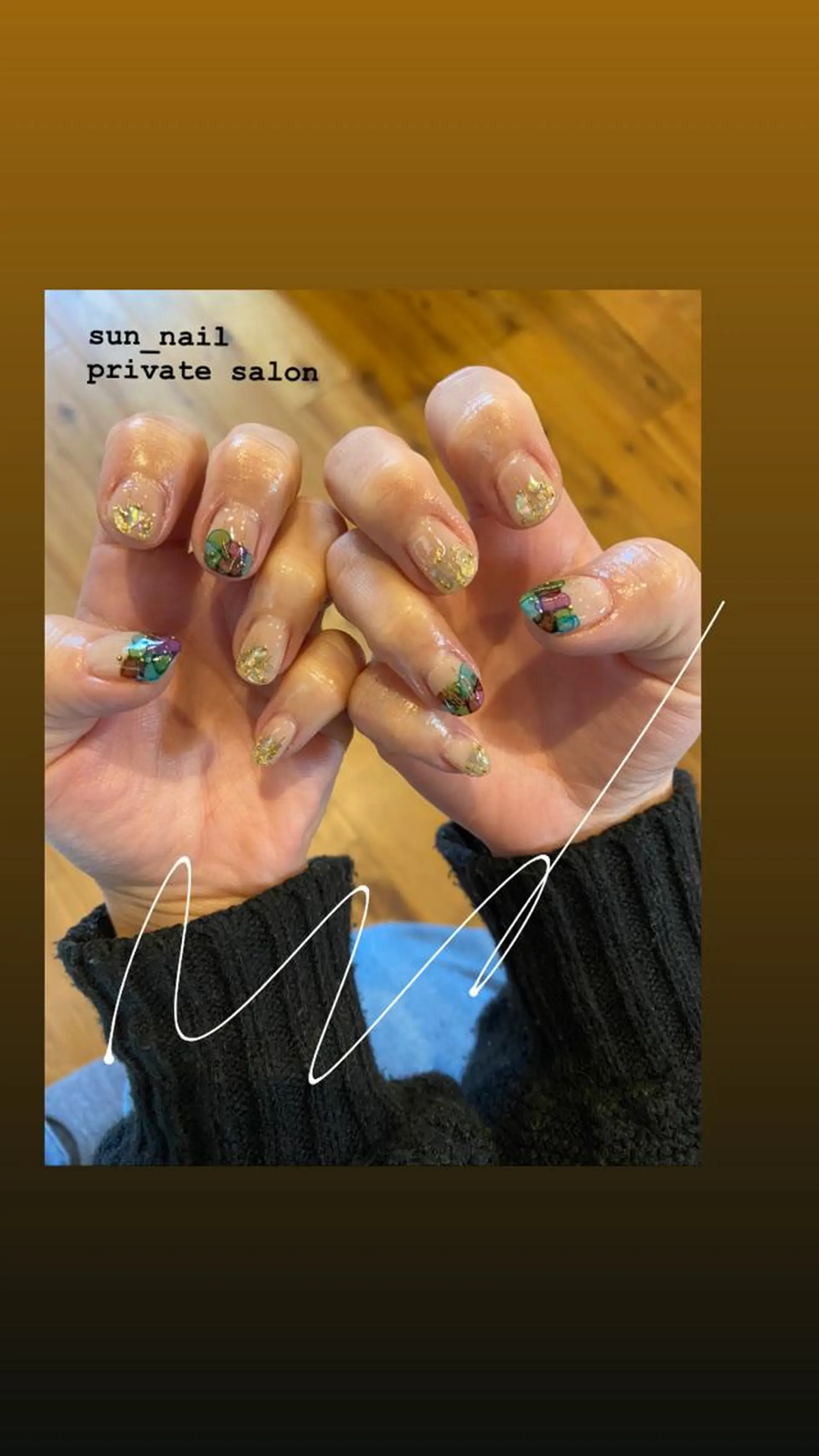 ネイル アートネイル ブラウン ジェルネイル ミラーネイル ニュアンスネイル . unffのネイルデザイン