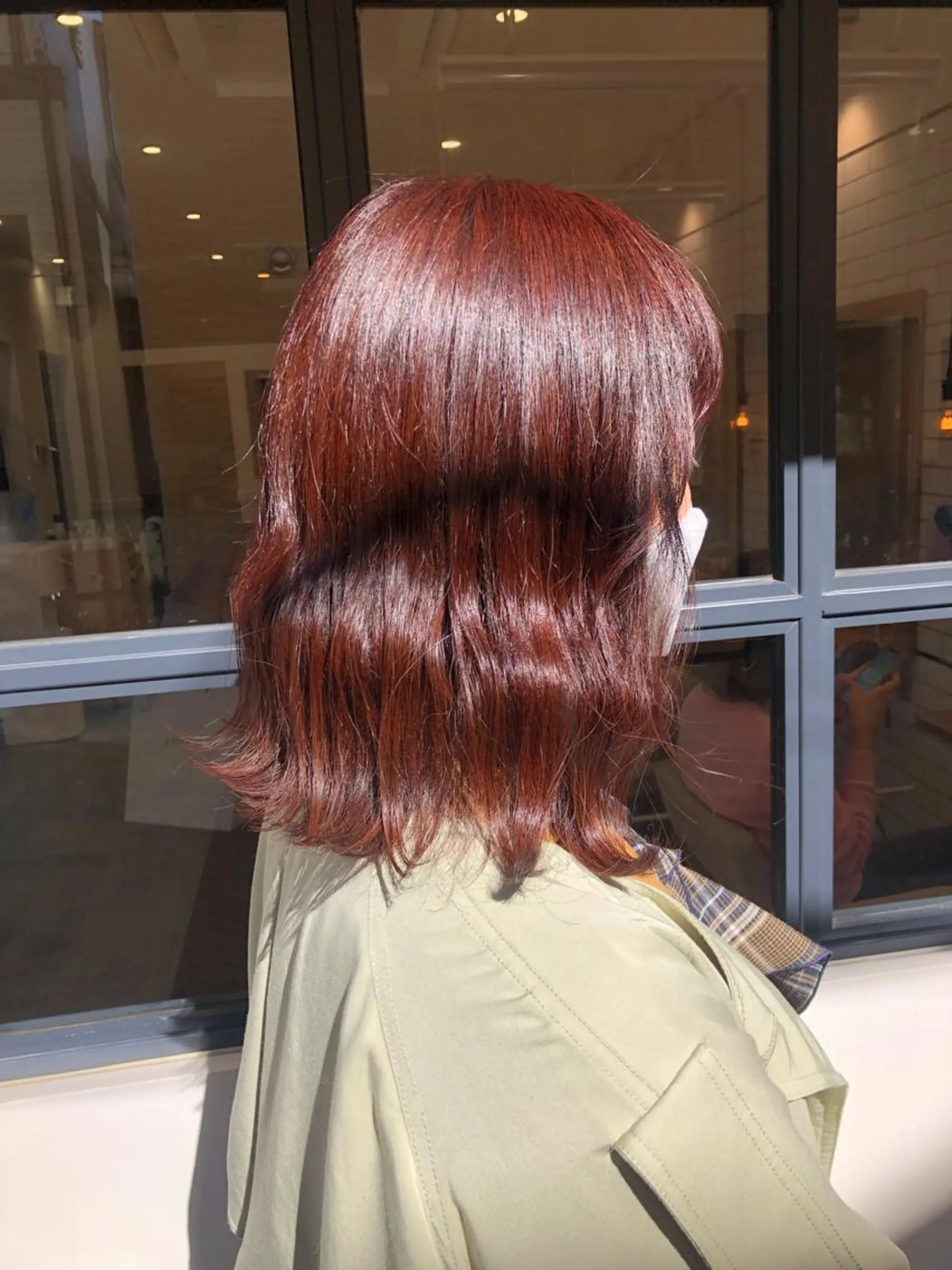 ミディアム カラー ブラウンカラー ピンクカラー ピンクブラウン レイヤー/お顔まわり 暖色カラー🍑Amiのヘアスタイル