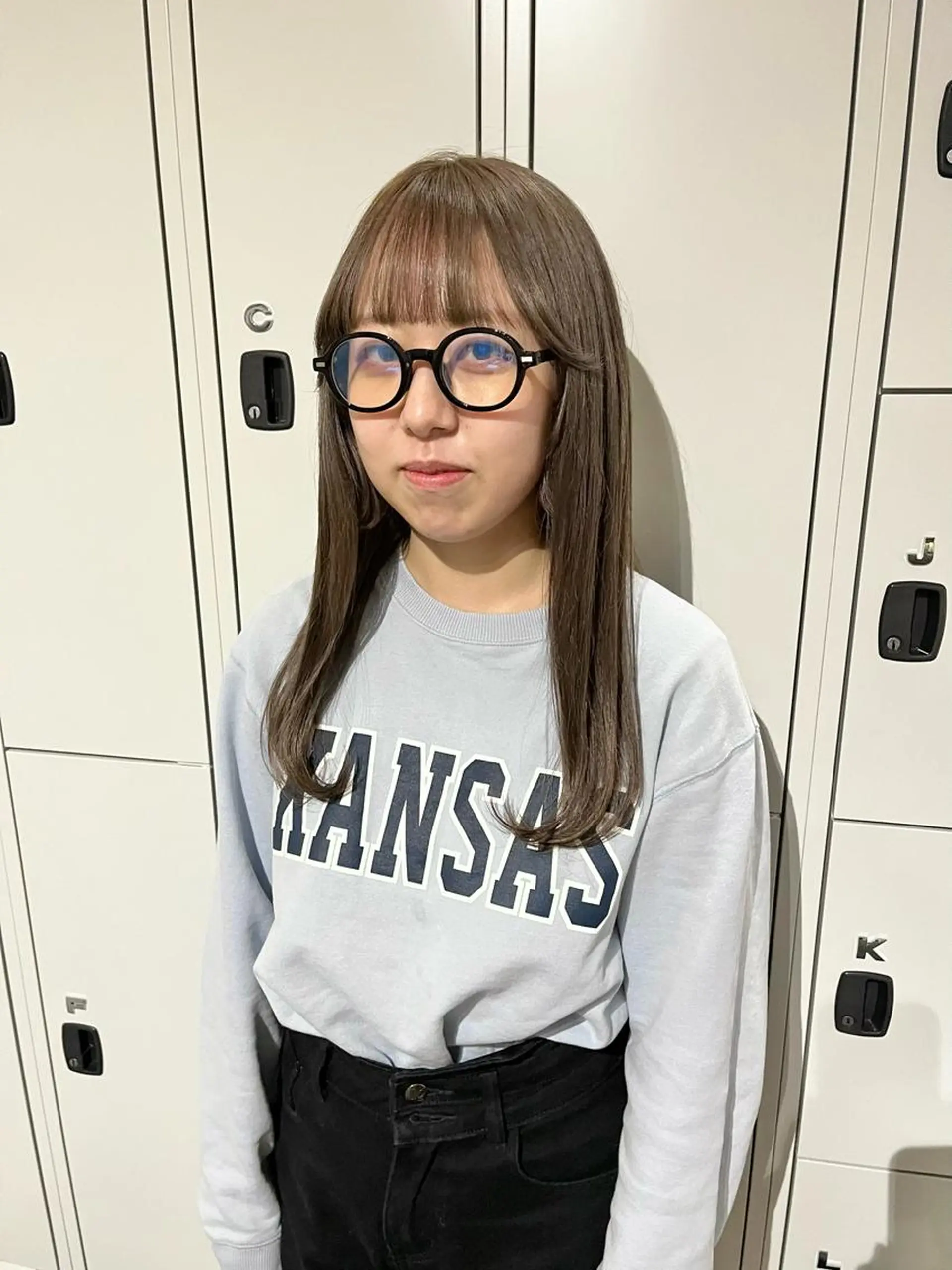 ロング カラー ベージュカラー ブリーチ ケアブリーチ 透明感カラー ダブルカラー カット ヘアカラー ショート/パーマ/ カラー/FUKOのヘアスタイル