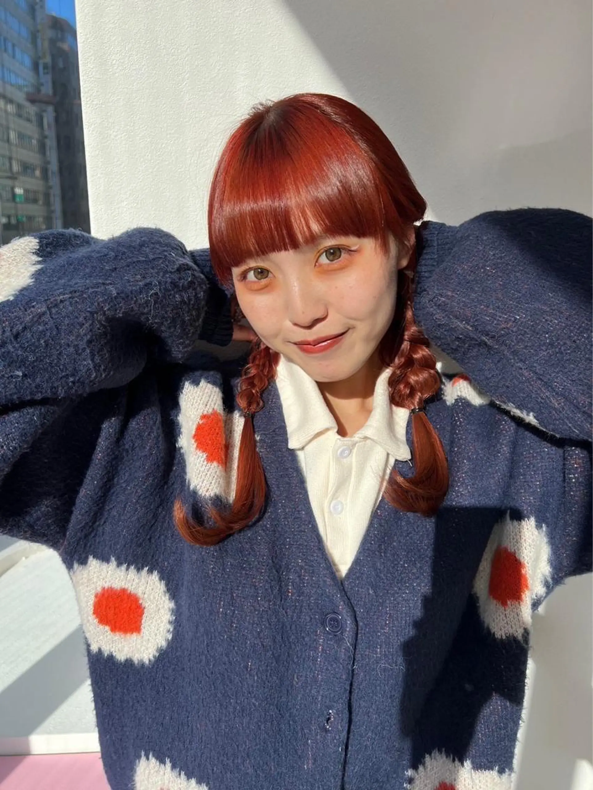 ロング カラー ハイトーンカラー オレンジ ピンクカラー ロング 🎀ダブルカラー/ ピンク×ガーリー🎀のヘアスタイル