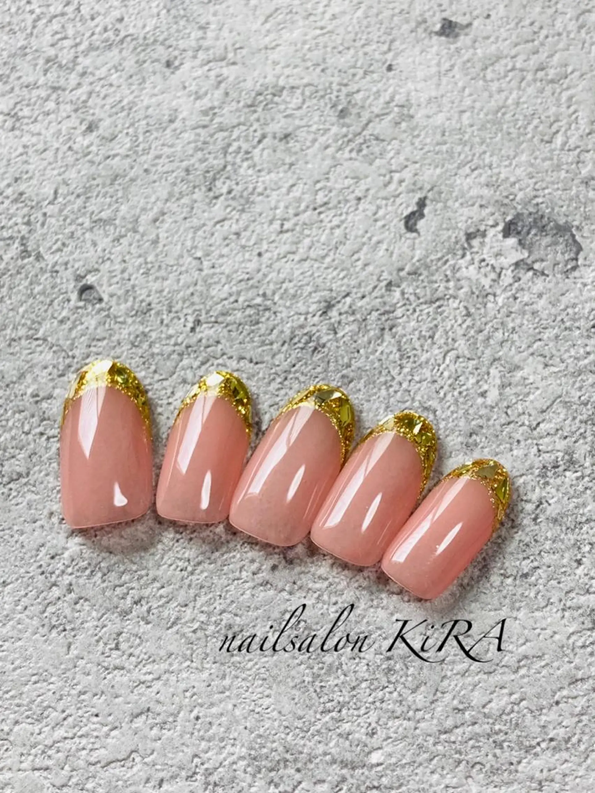 ネイル フレンチネイル ガラスフレンチ K. NANAのネイルデザイン