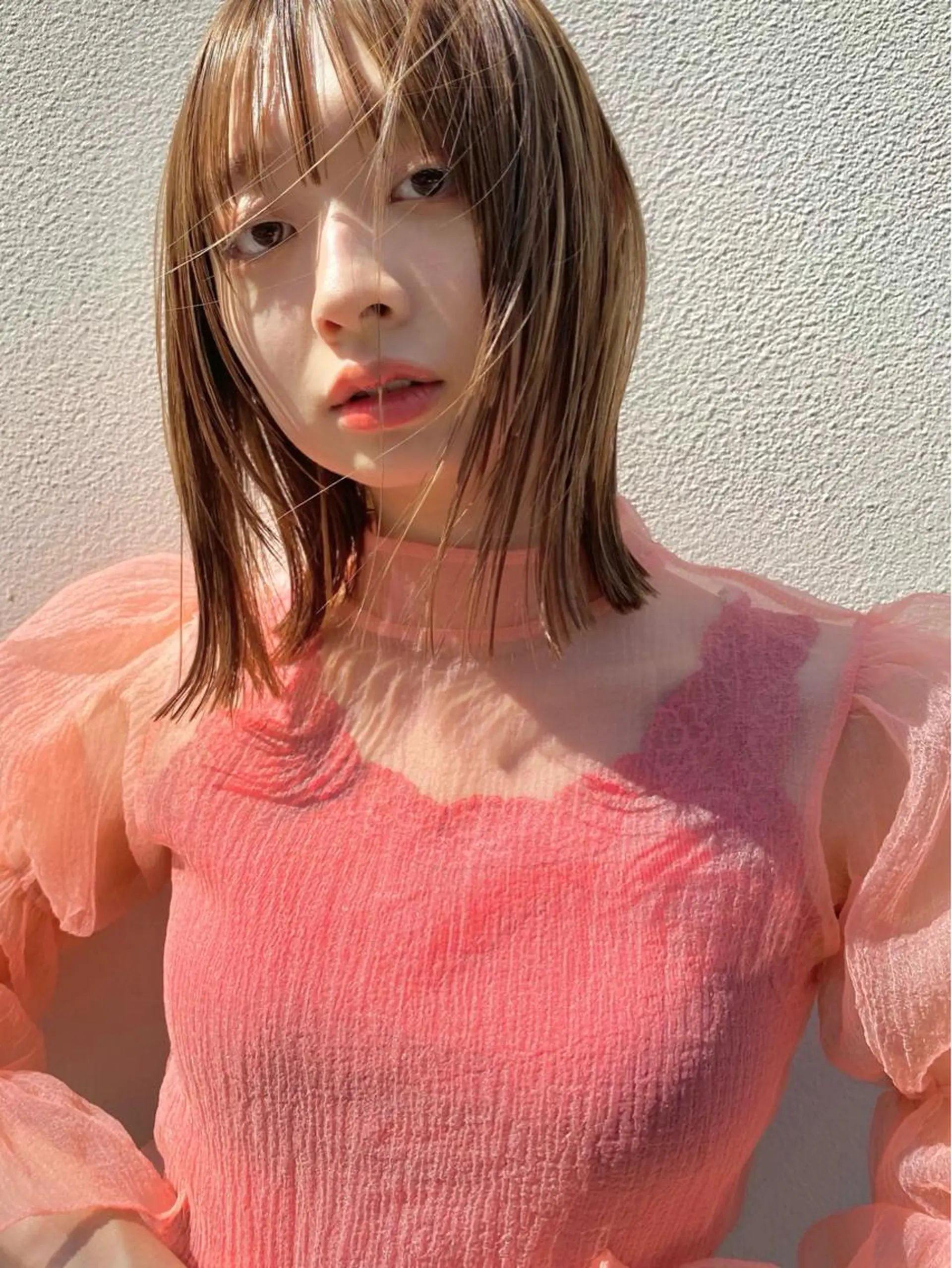 ミディアム カラー ベージュカラー カット ヘアカラー トリートメント 森貴裕/ベージュ/ パーマ/オリーブのヘアスタイル