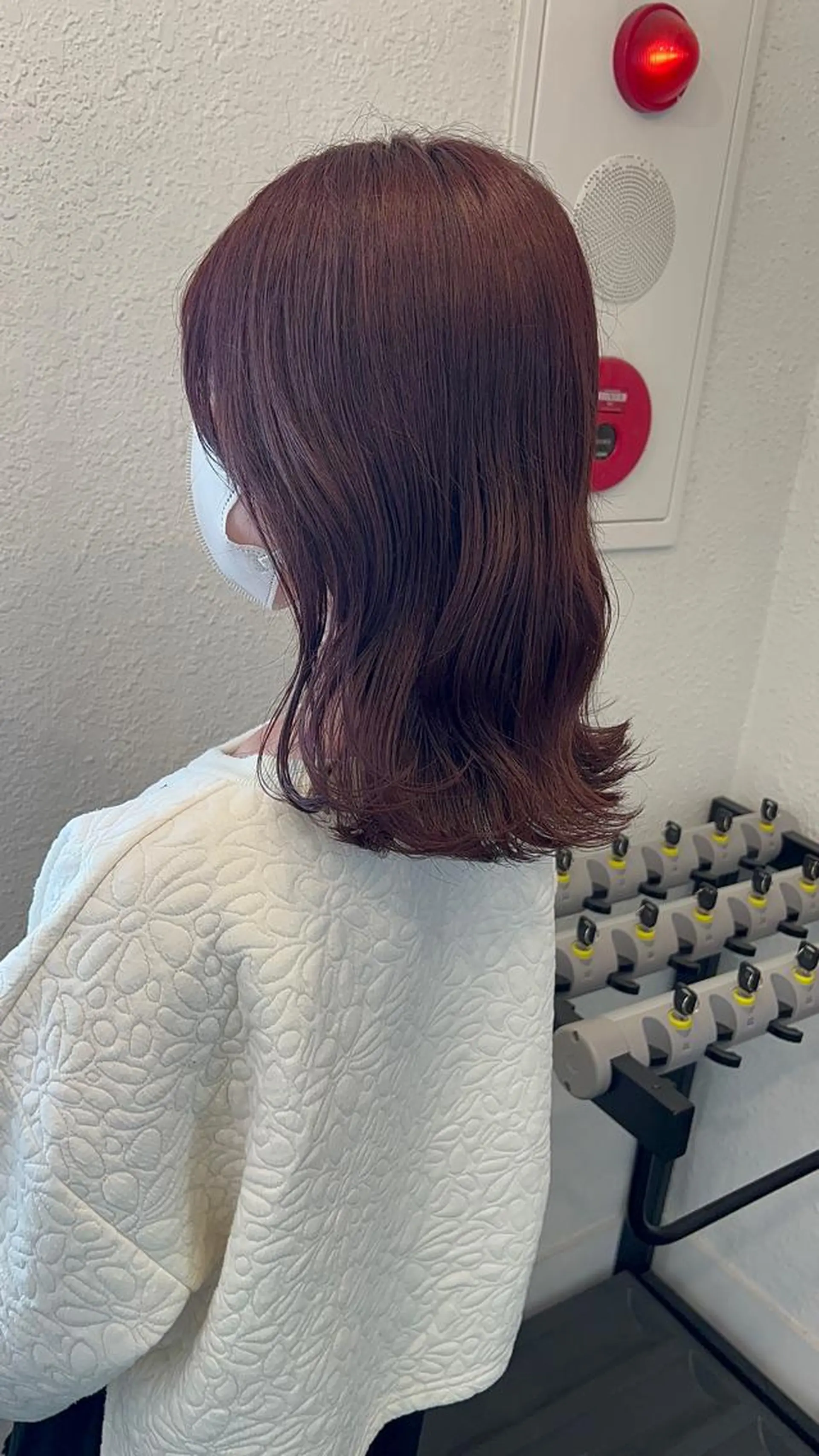 ミディアム ピンクブラウン カット ヘアカラー トリートメント ヘアセット 名駅/艶韓国風ヘア miyabiのヘアスタイル