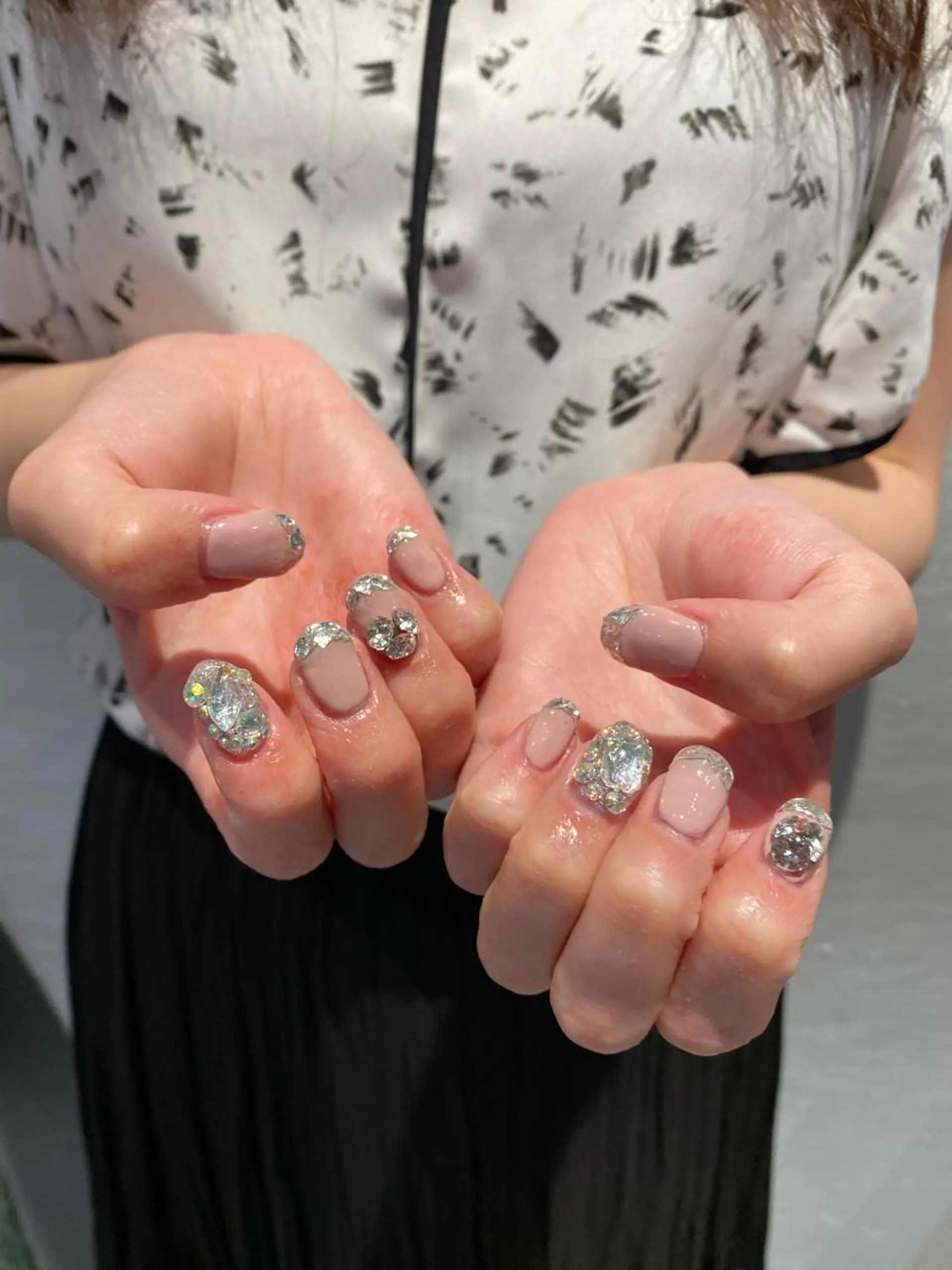 ネイル フレンチネイル ガラスフレンチ キラキラネイル Marin🔖 /学生人気No. 1のヘアスタイル