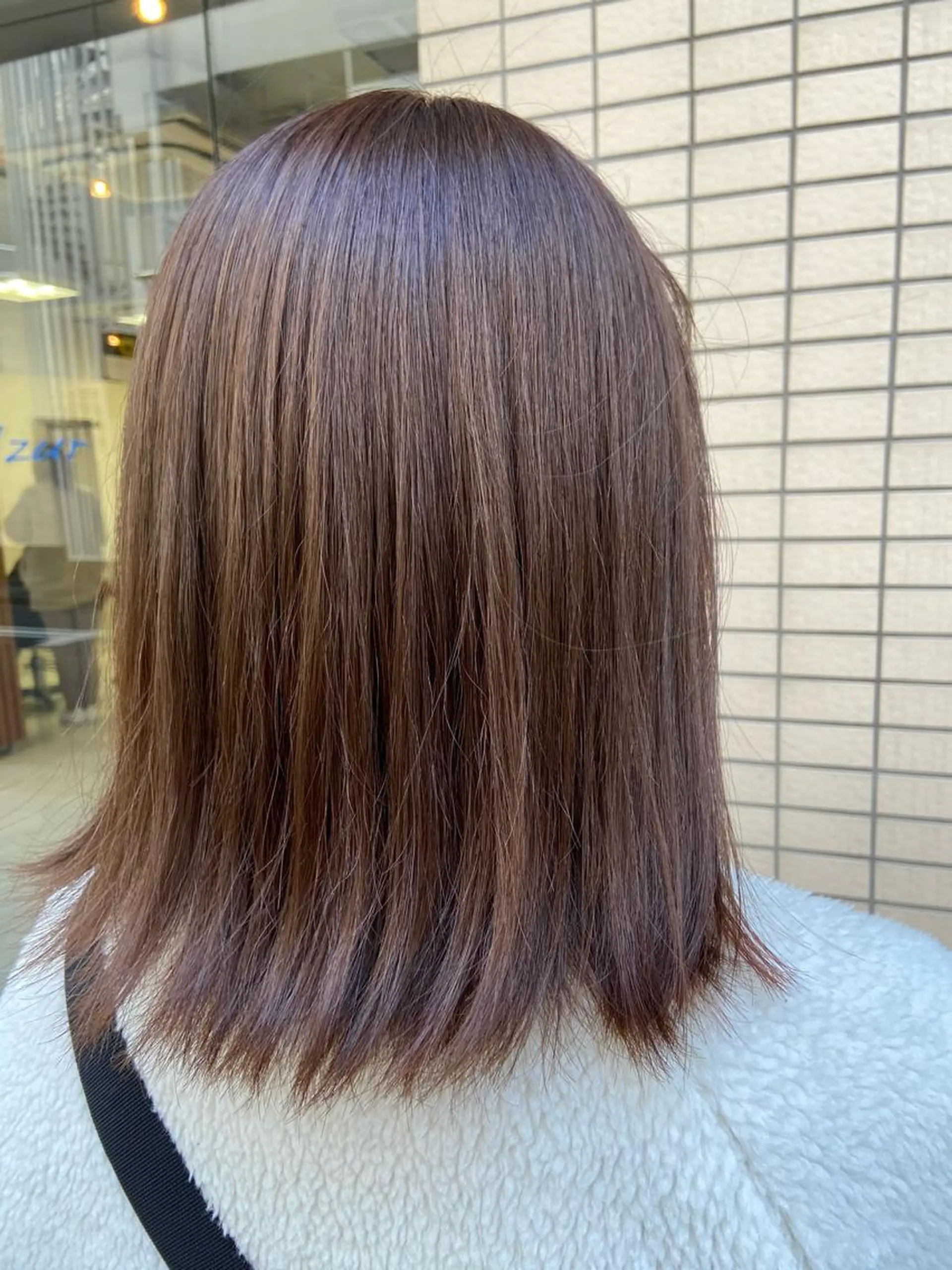 ミディアム カラー オレンジ 菊地 美憂のヘアスタイル