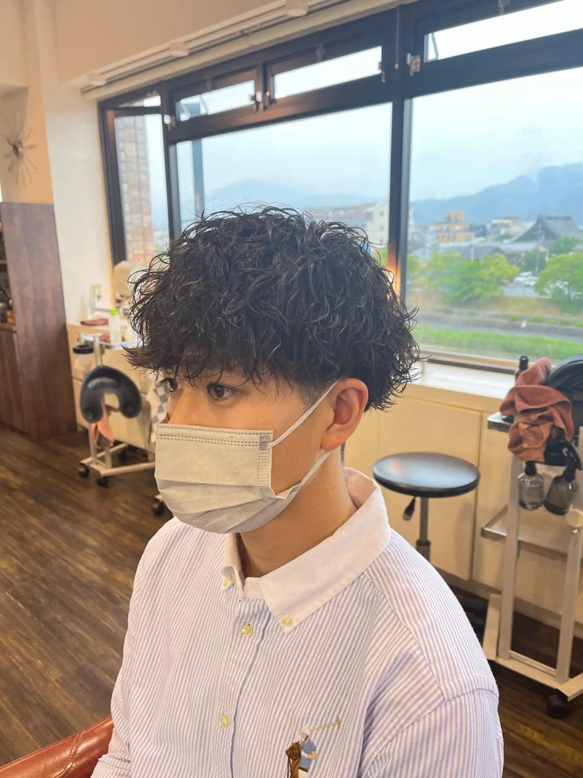 ショート パーマ メンズ メンズパーマ 波巻きパーマ カット パーマ メンズスタイル /メンズパーマ/須藤のヘアスタイル