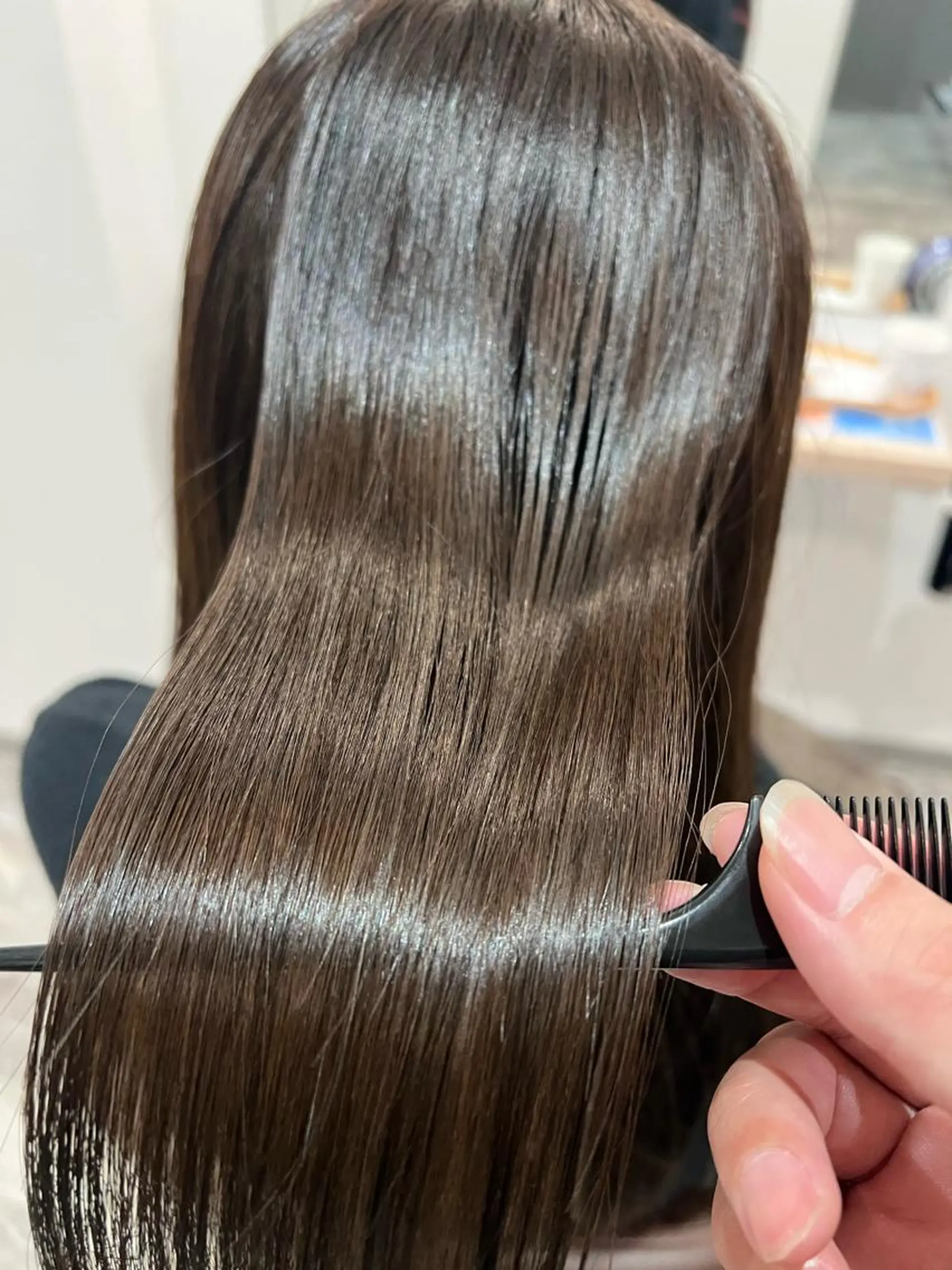 セミロング 髪質改善 縮毛矯正 トリートメント カット ヘアカラー 縮毛矯正 トリートメント ブリーチ毛に縮毛矯正 ✨カラー✨山田 正幸のヘアスタイル