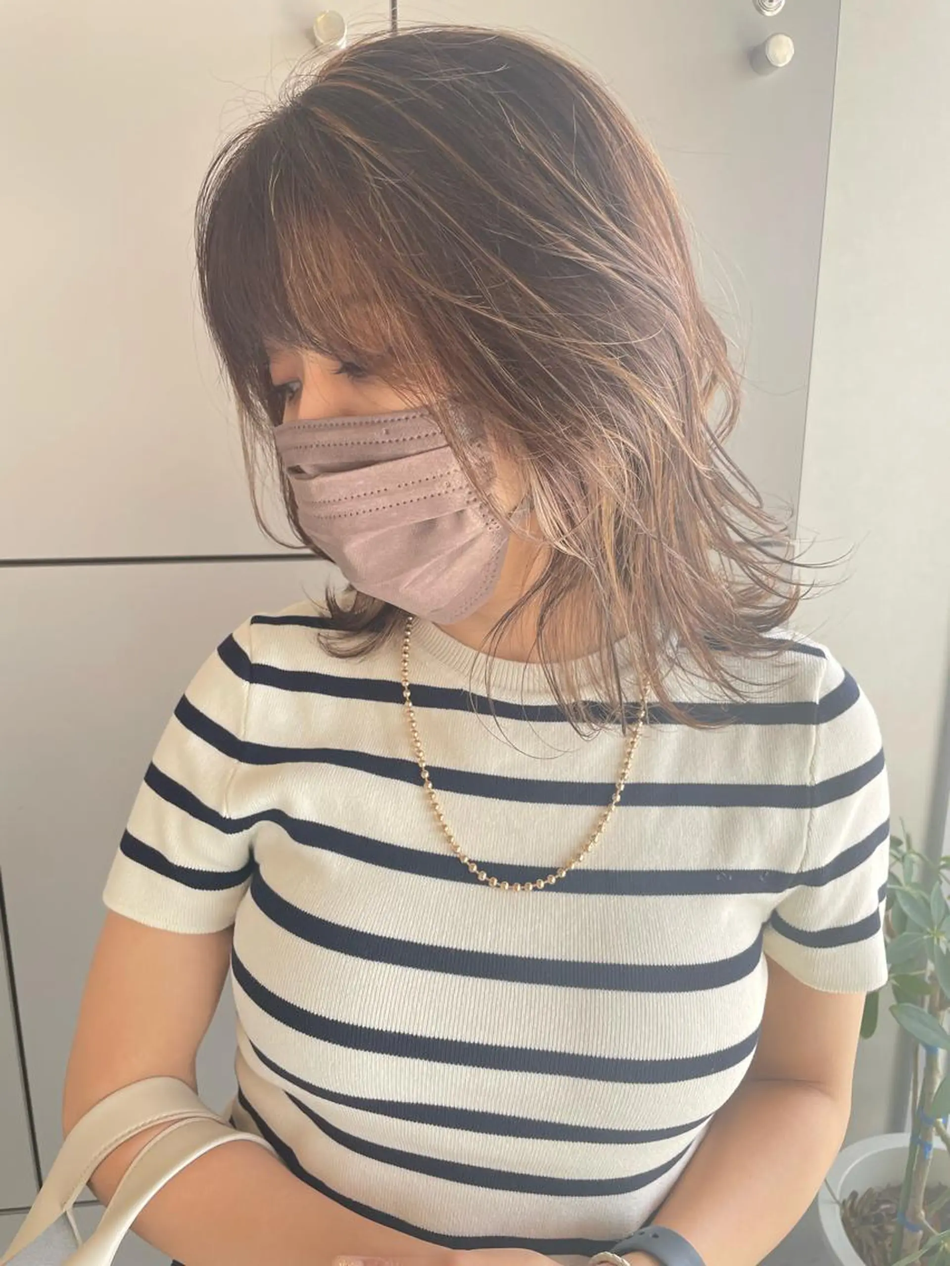 ミディアム 切りっぱなしボブ ショートボブ ミディアムパーマ ミストバング ボブ C’LD hair  produce /シールドヘア所属・モテ髪/ボブ/ショー ト/アダチフウトのヘアスタイル