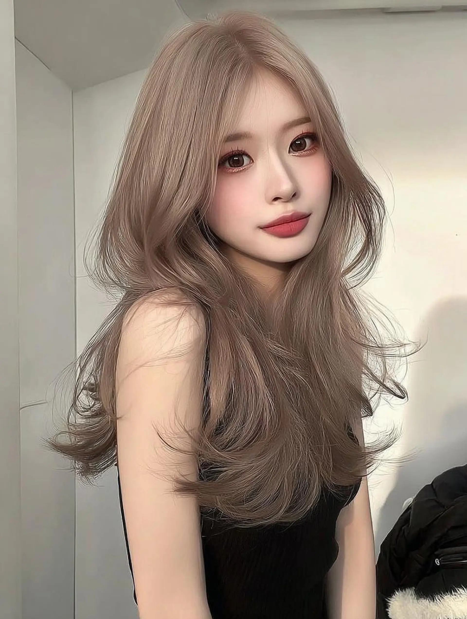 セミロング ボブ 髪質改善 韓国風ヘア レイヤーカット 縮毛矯正 カット ヘアカラー ハイトーン/ブリーチ /reitのヘアスタイル