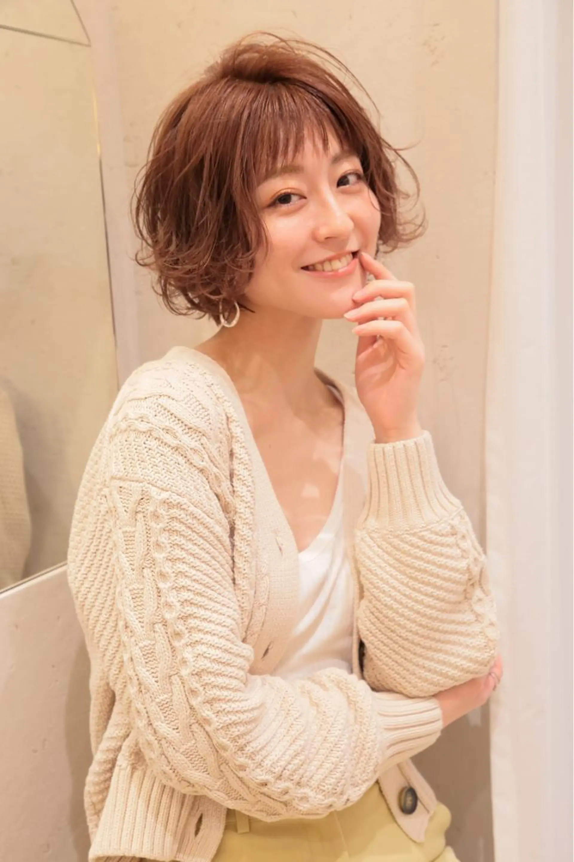 ミディアム ミディアムパーマ カット パーマ トリートメント 🇰🇷韓国レイヤー 錦糸町【北山謙三】のヘアスタイル