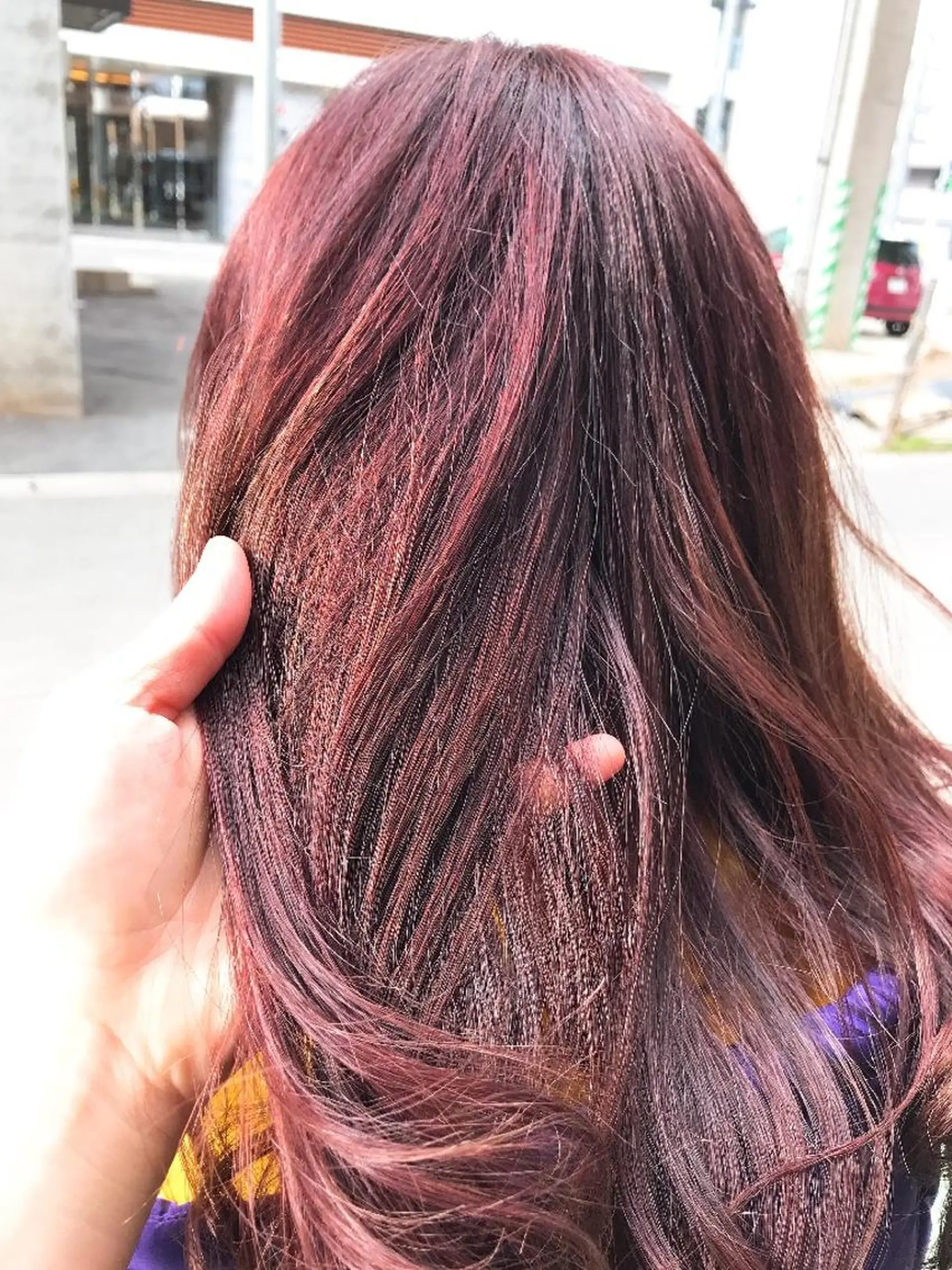 カラー セミロング ハイライトカラー バイオレットカラー ハイライト clear - style所属・前之園 ひかるのヘアスタイル