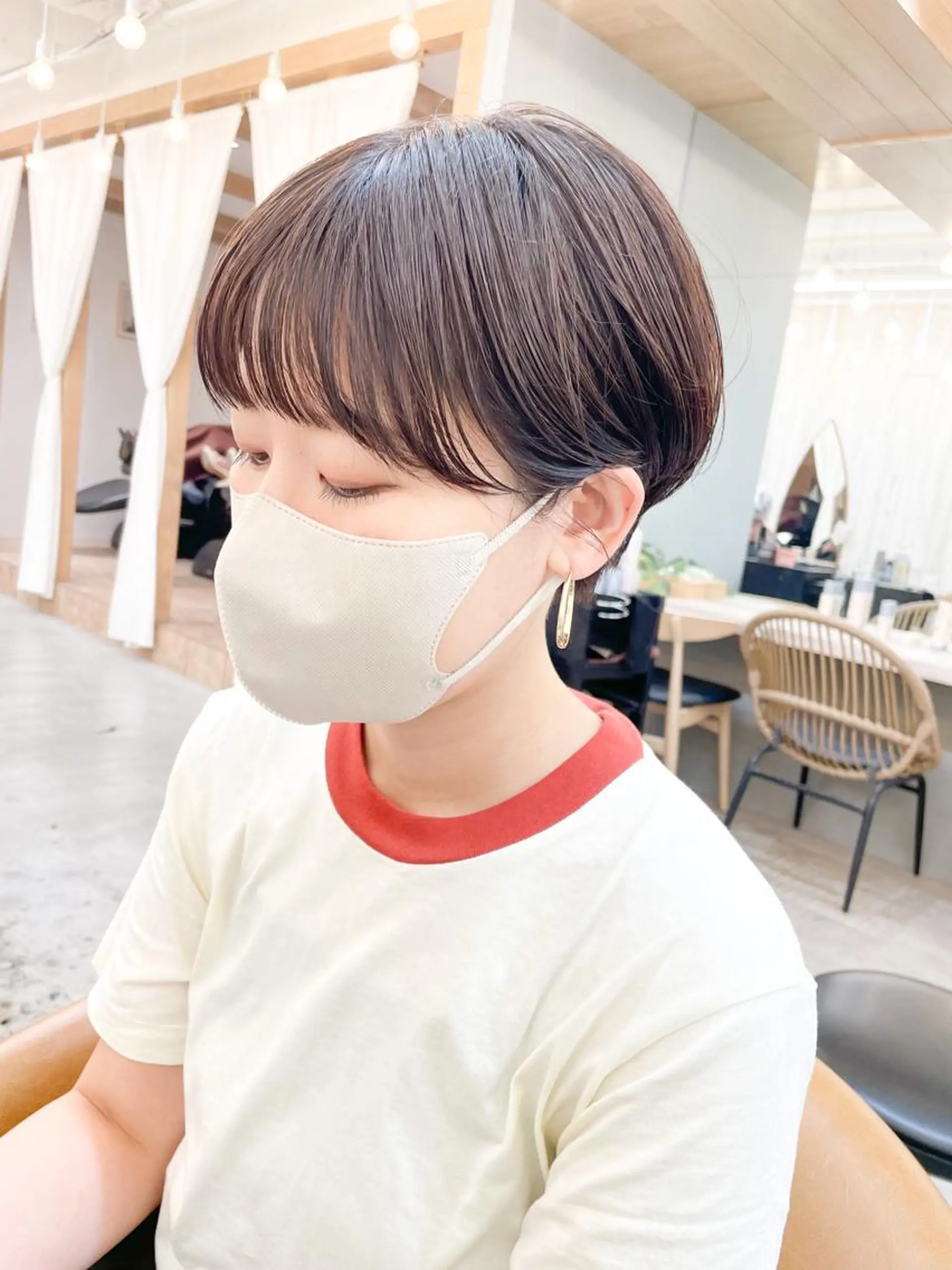 ショート カラー ショートボブ ハンサムショート グレージュ ボブ ショートヘア EMANON YOKOHAMA所属・横浜/ショート/ マンツーマン施術　丹のヘアスタイル
