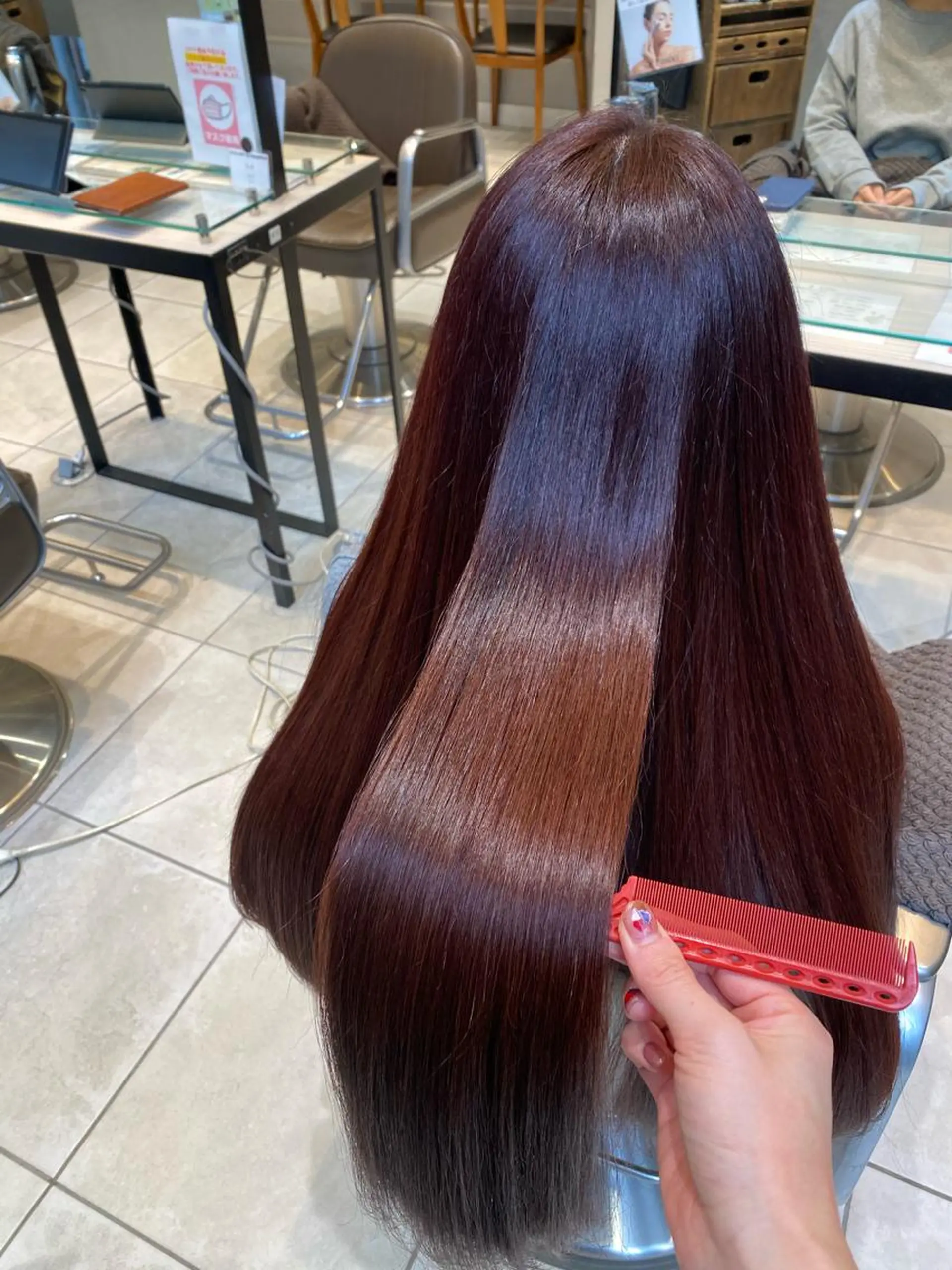 ロング 似合わせ艶髪カラー ❤️ハダユミのヘアスタイル