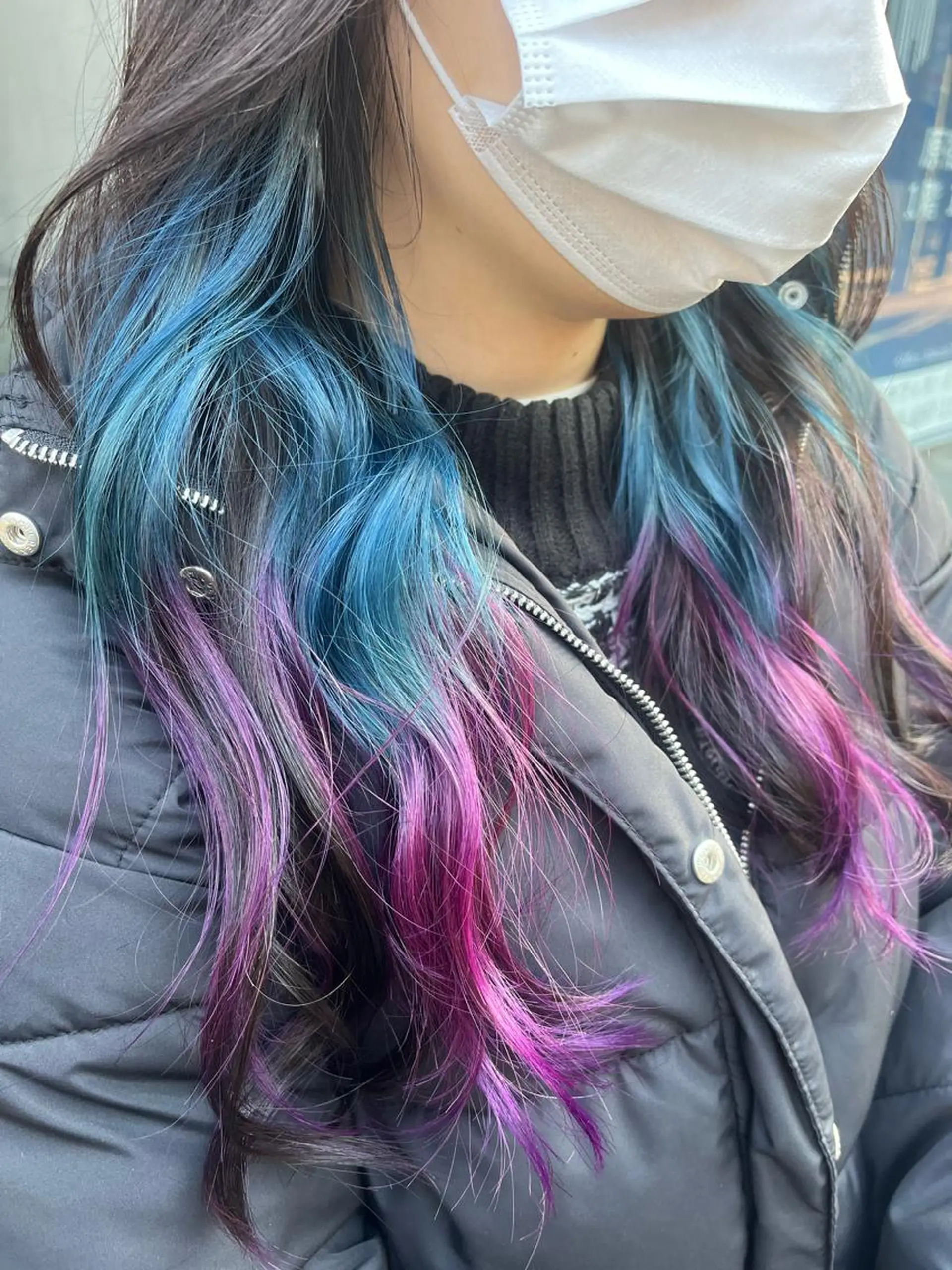 セミロング カラー ユニコーンカラー カット ヘアカラー トリートメント 原宿サロン代表 デザインカラー伊藤卓のヘアスタイル