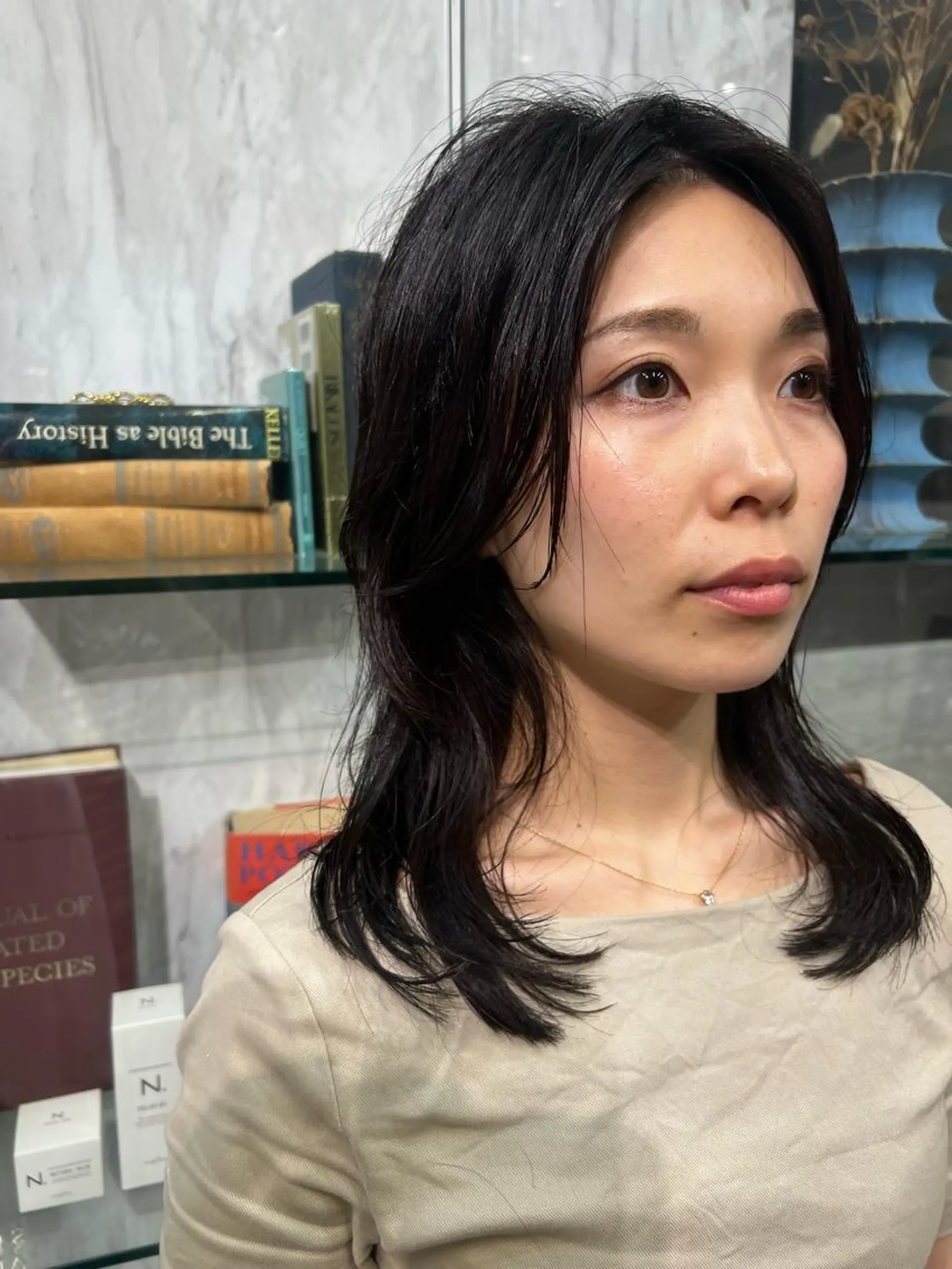 セミロング パーマ セミロングパーマ パーマ ROBBY所属・松井美樹/似合わせ ガーリー・韓国のヘアスタイル