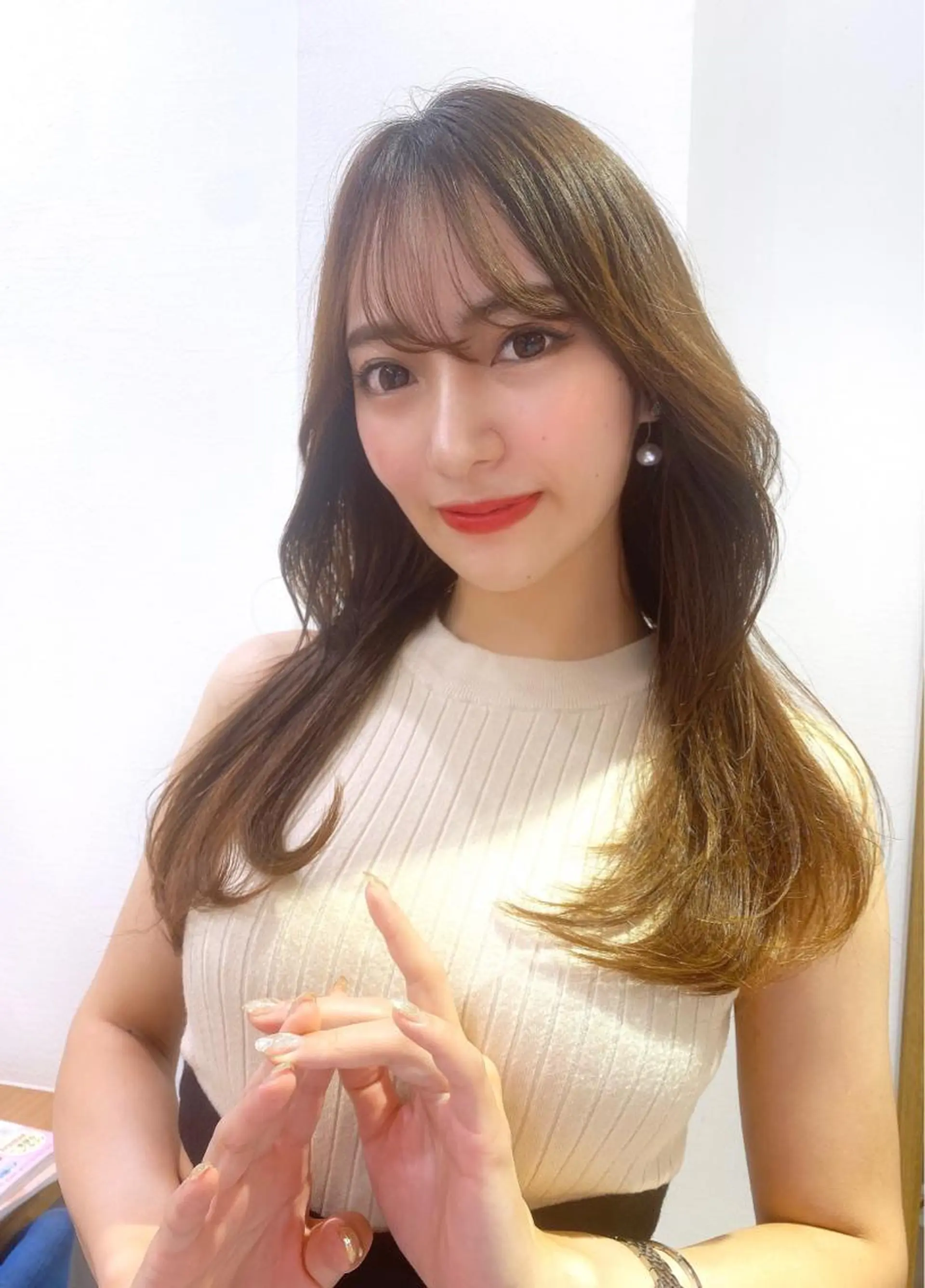 ロング カラー カット ヘアカラー トリートメント レイヤーカット /透明感カラー西田のヘアスタイル