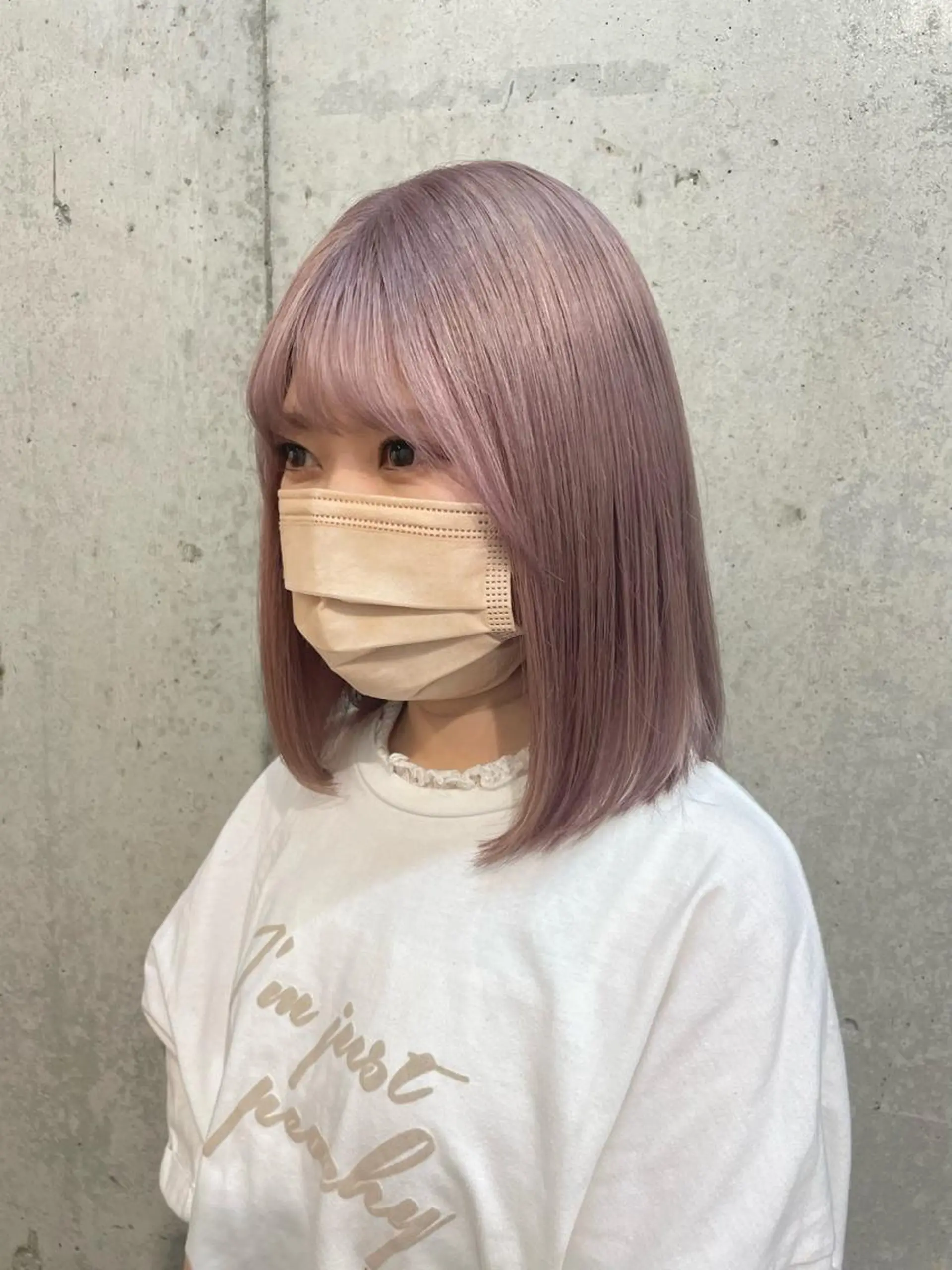 ミディアム カラー ラベンダーカラー ピンクカラー ピンクラベンダー シルバー lani hair salon所属・SHOTO ハイトー ン/デザインカラーのヘアスタイル