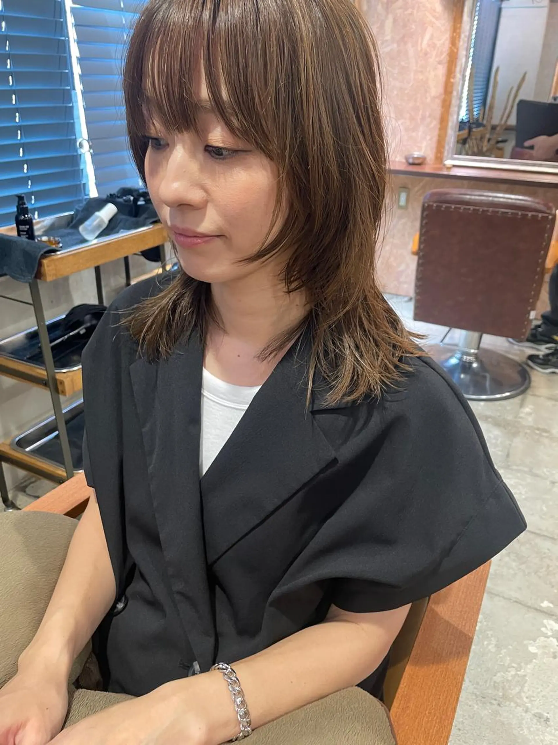 ロング カット ヘアカラー トリートメント さの あやねのヘアスタイル